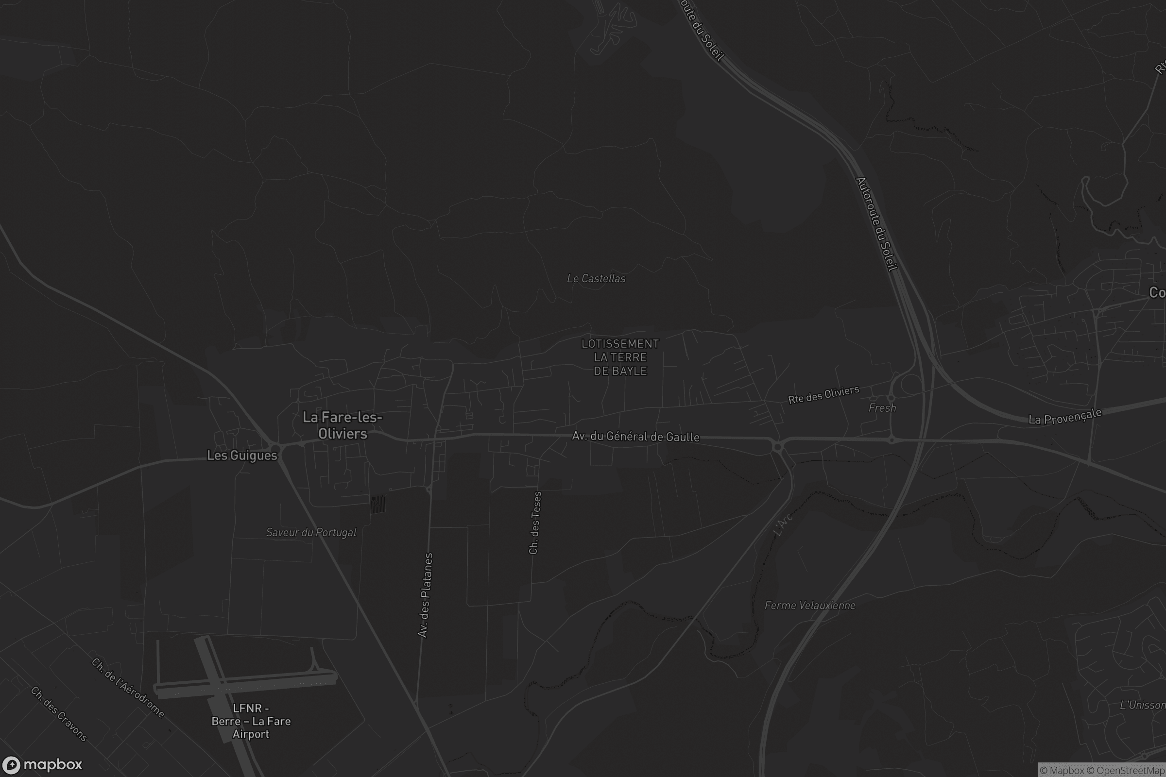 Carte de La Fare-les-Oliviers