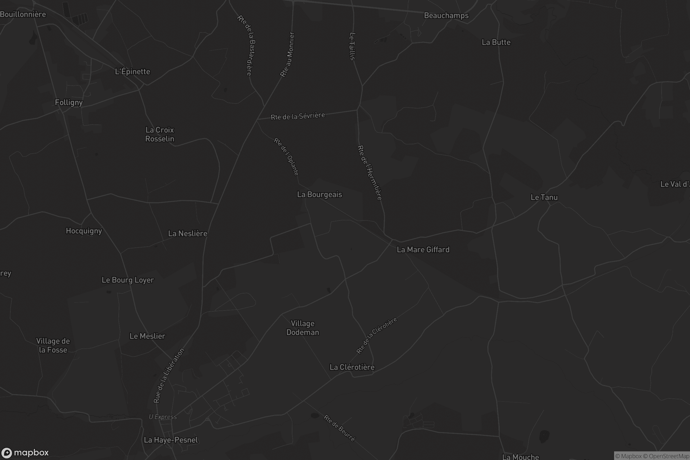 Carte de La Haye-Pesnel