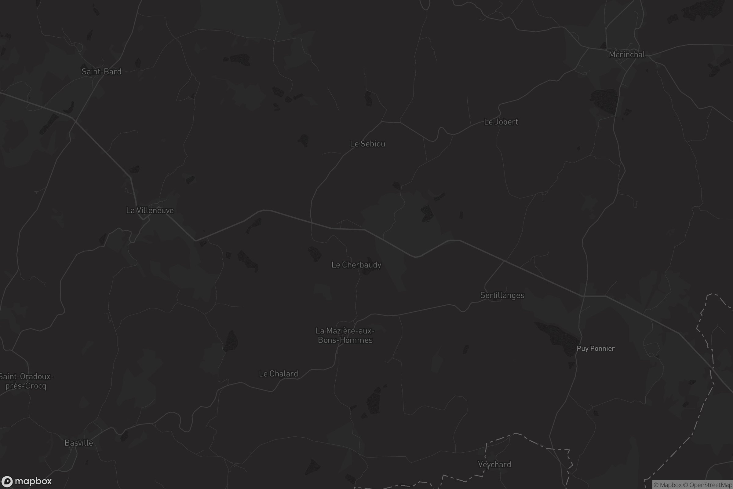 Carte de La Mazière-aux-Bons-Hommes