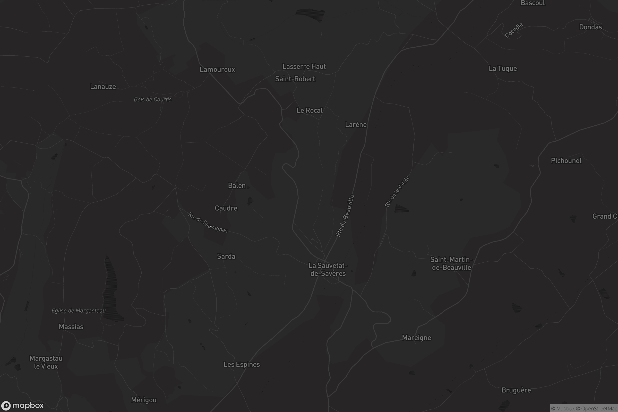 Carte de La Sauvetat-de-Savères