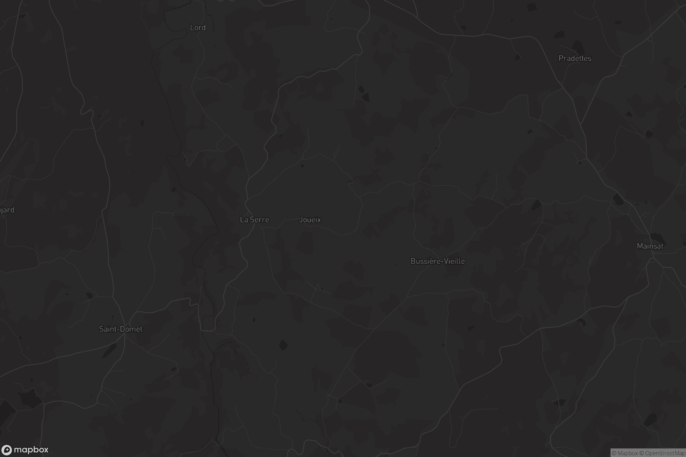 Carte de La Serre-Bussière-Vieille