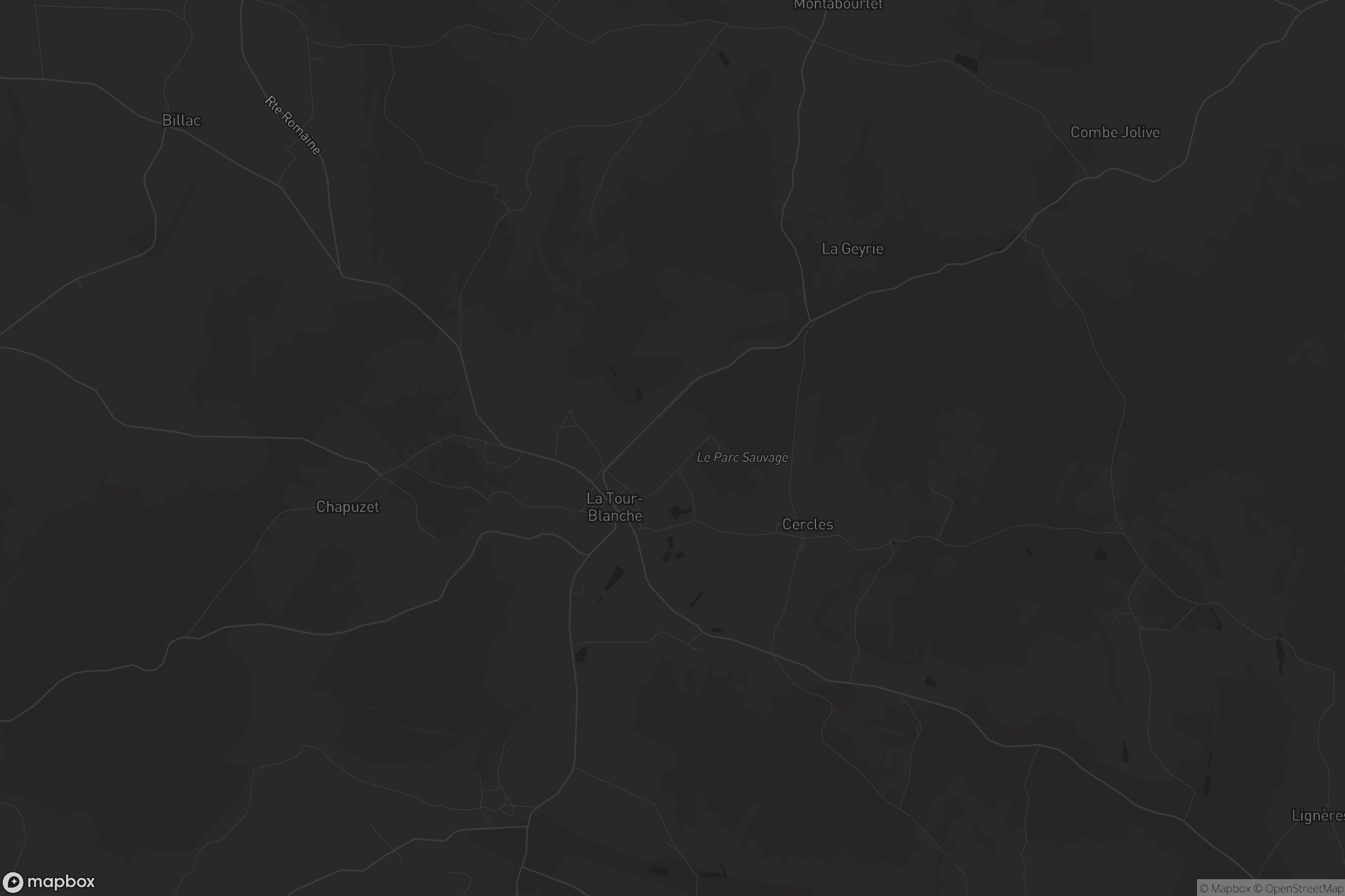 Carte de La Tour-Blanche-Cercles