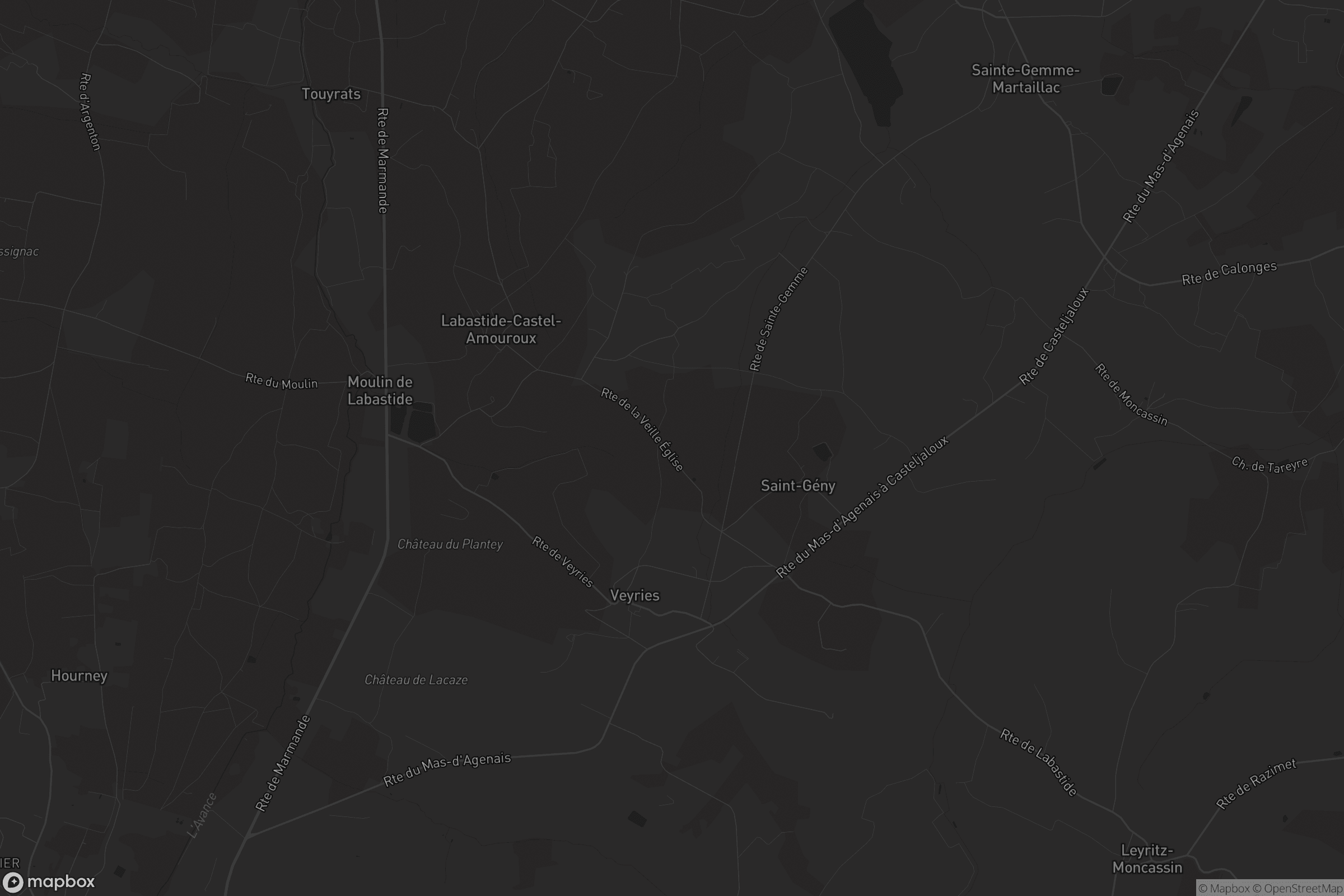 Carte de Labastide-Castel-Amouroux