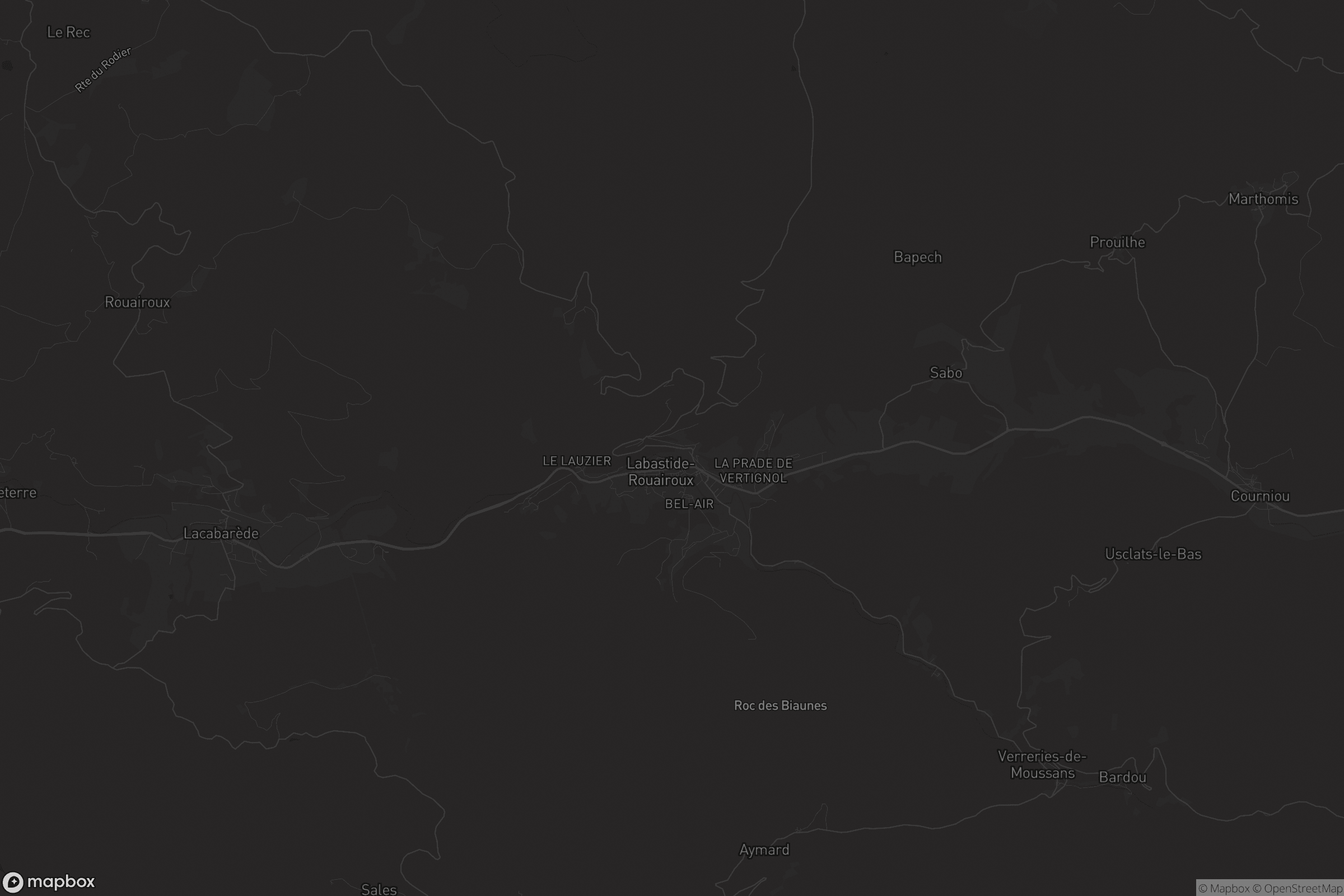 Carte de Labastide-Rouairoux