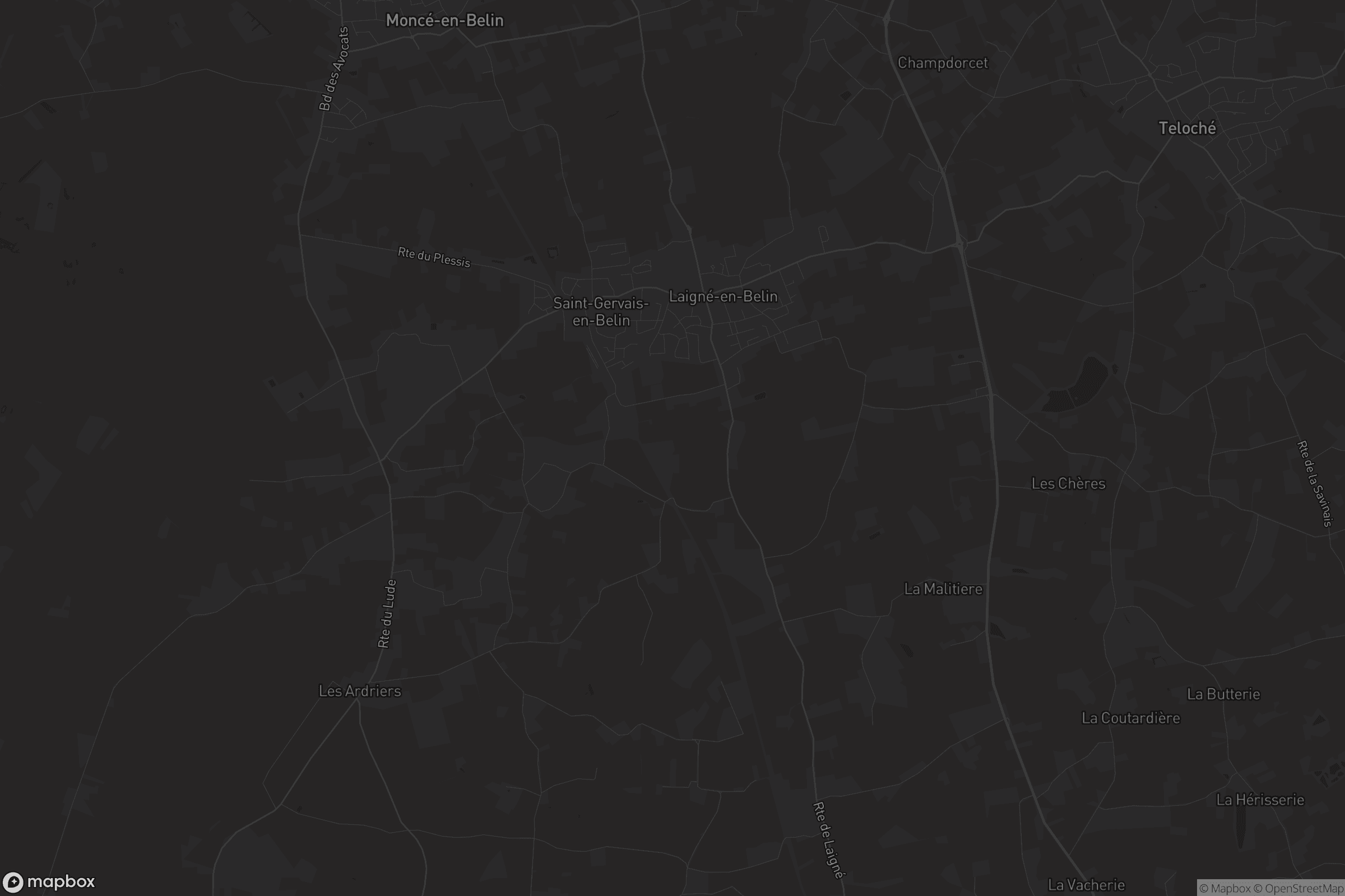 Carte de Laigné-en-Belin