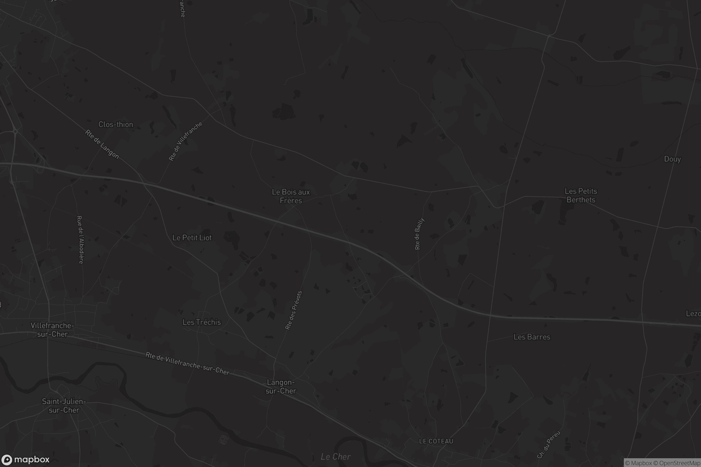 Carte de Langon-sur-Cher