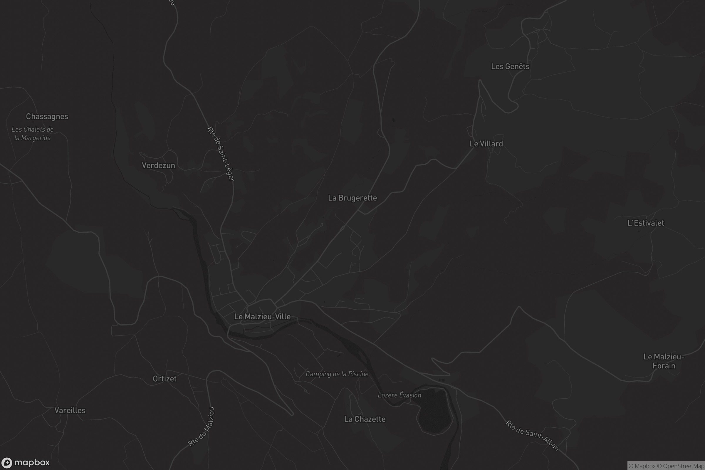 Carte de Le Malzieu-Ville