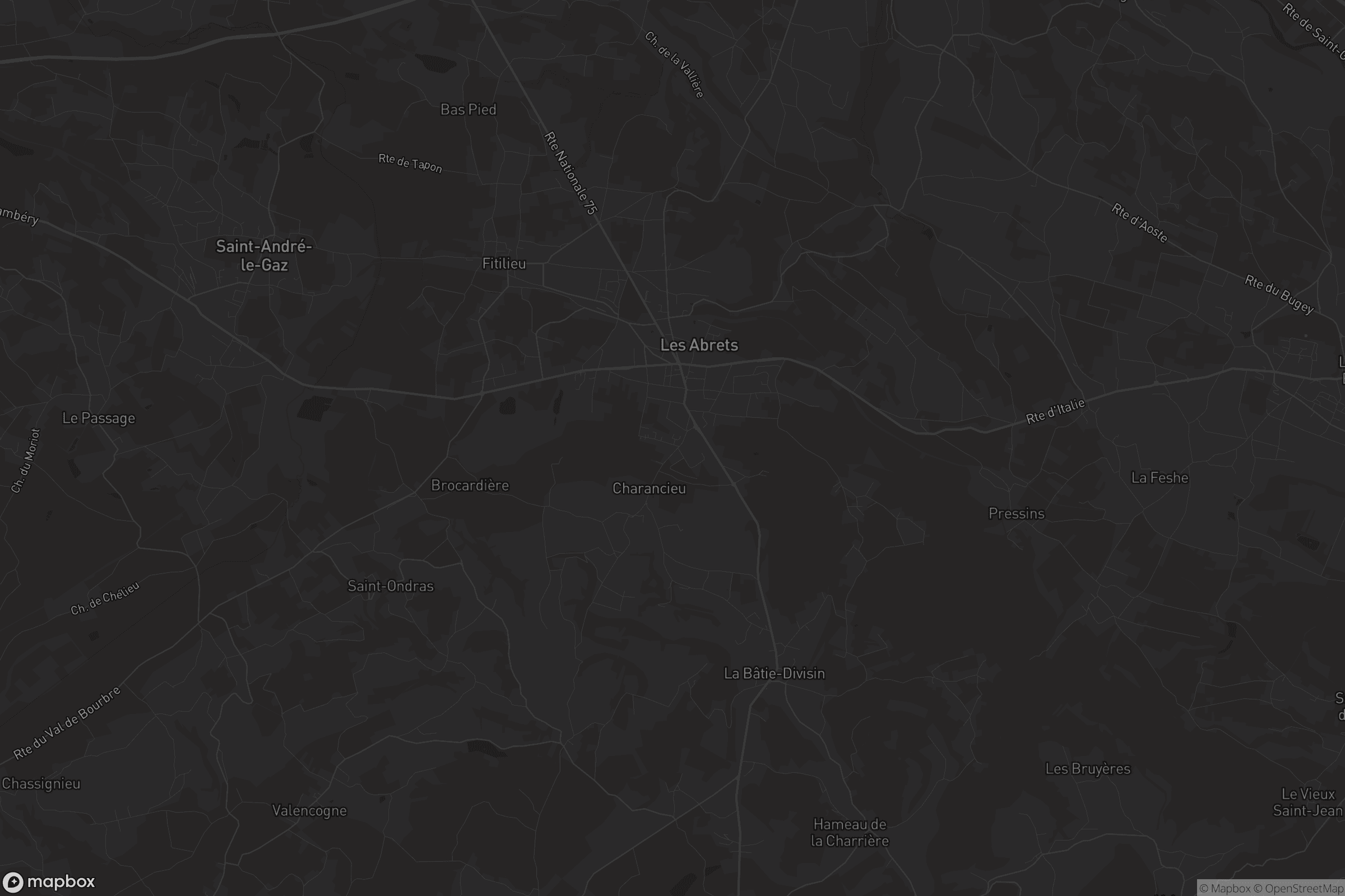 Carte de Les Abrets en Dauphiné