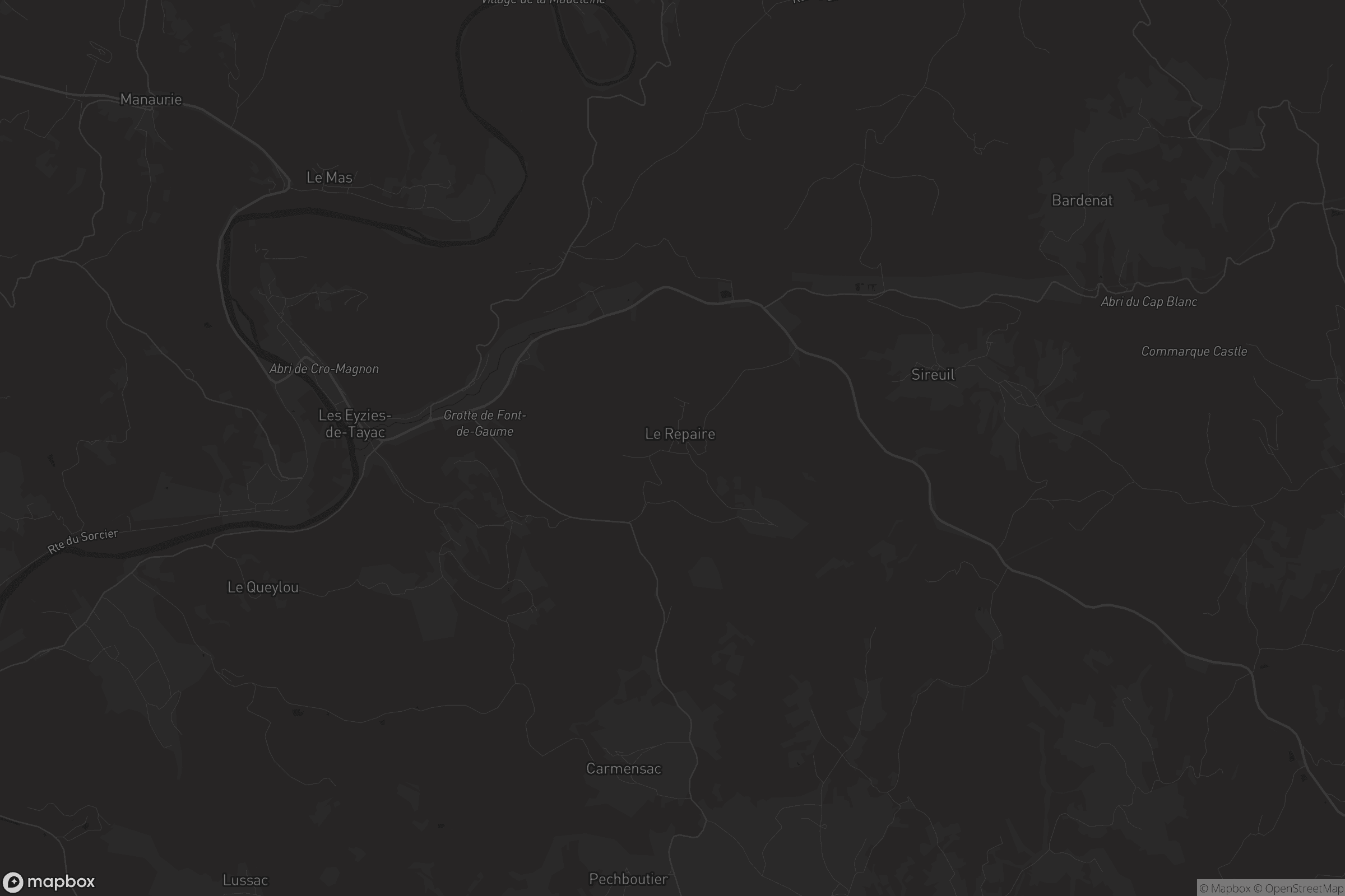 Carte de Les Eyzies-de-Tayac-Sireuil