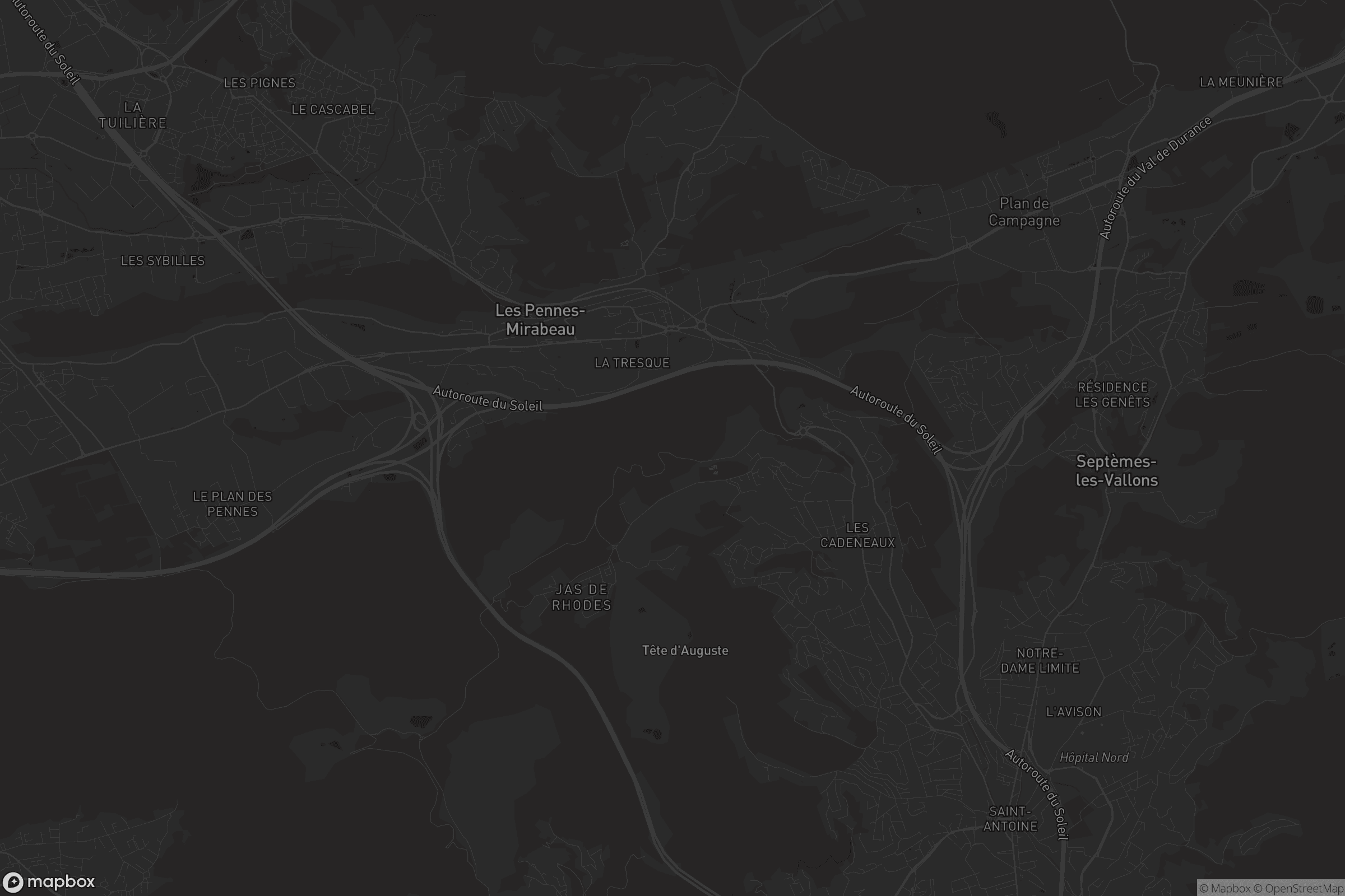 Carte de Les Pennes-Mirabeau