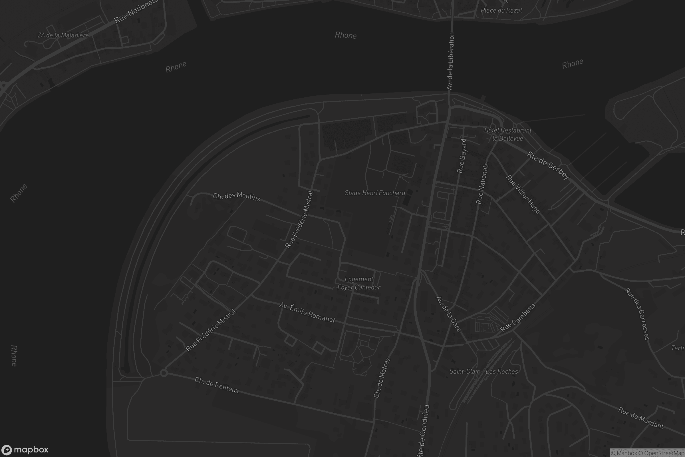 Carte de Les Roches-de-Condrieu