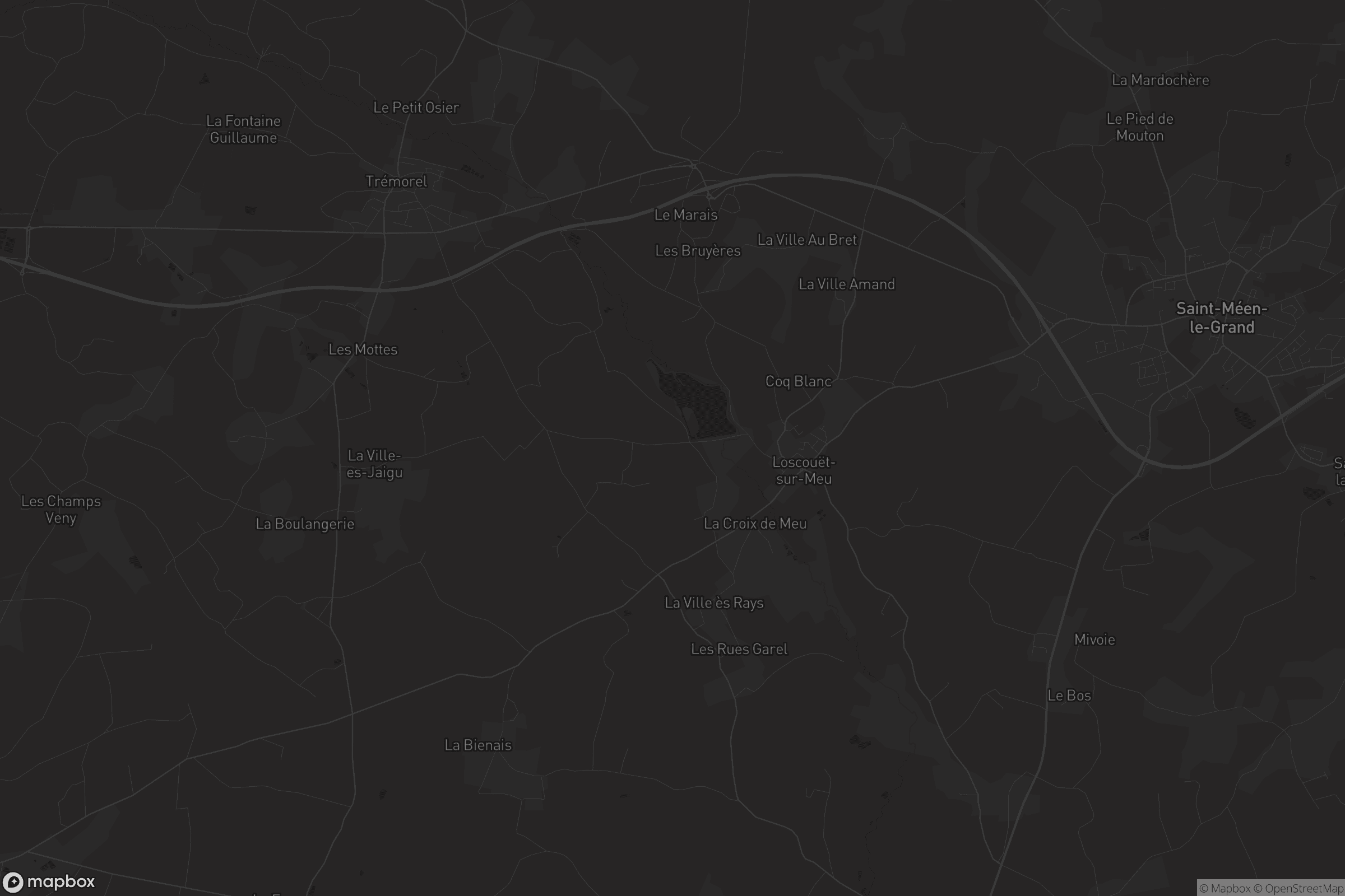 Carte de Loscouët-sur-Meu