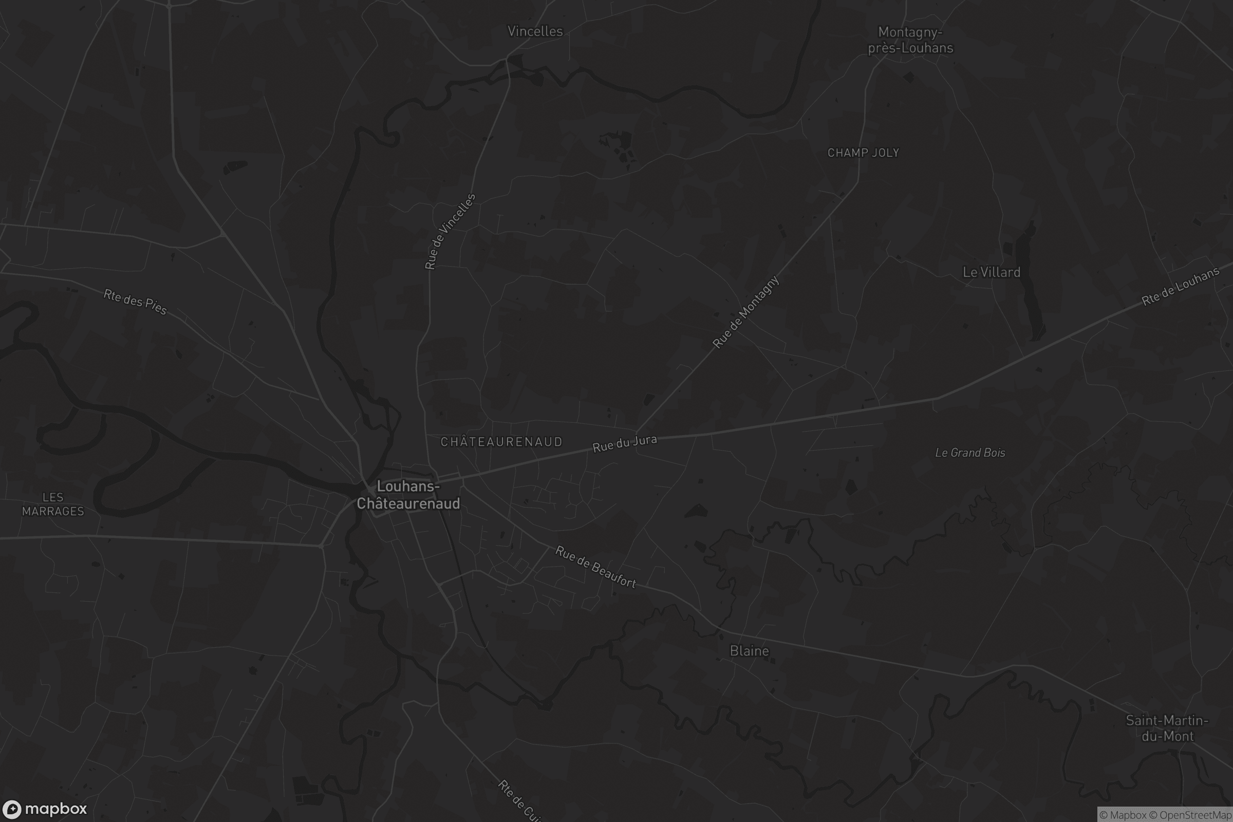 Carte de Louhans-Châteaurenaud