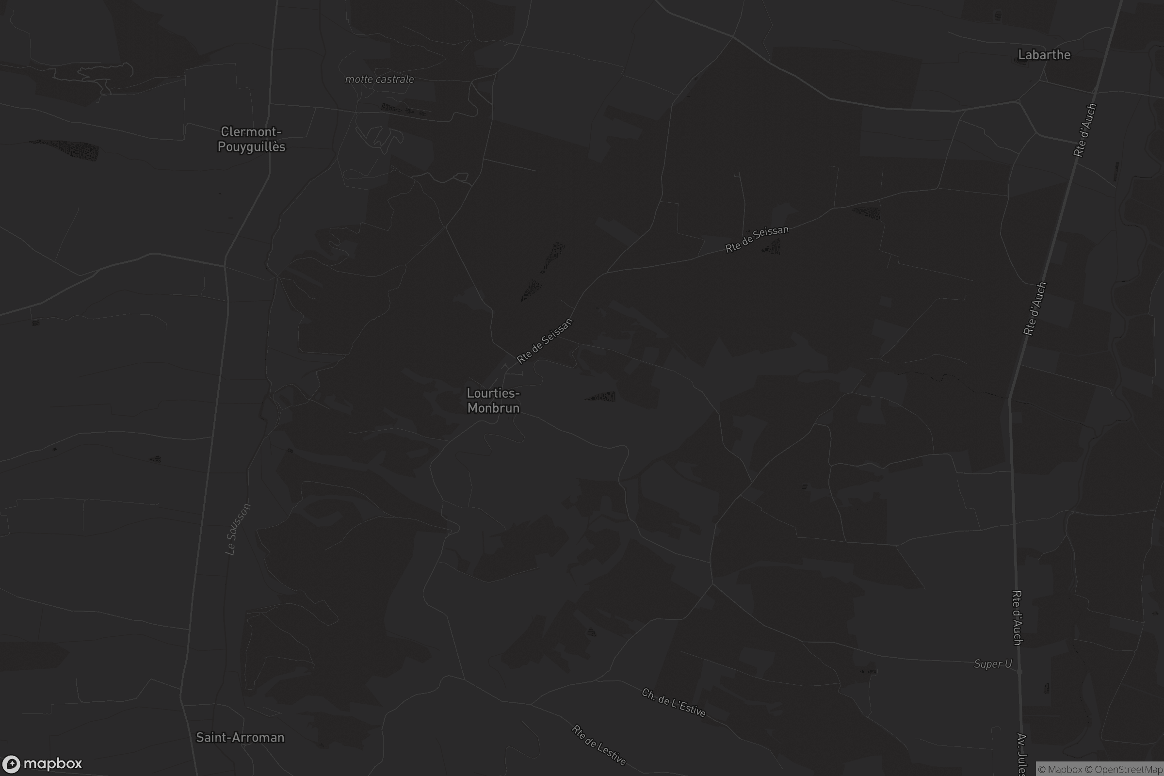 Carte de Lourties-Monbrun