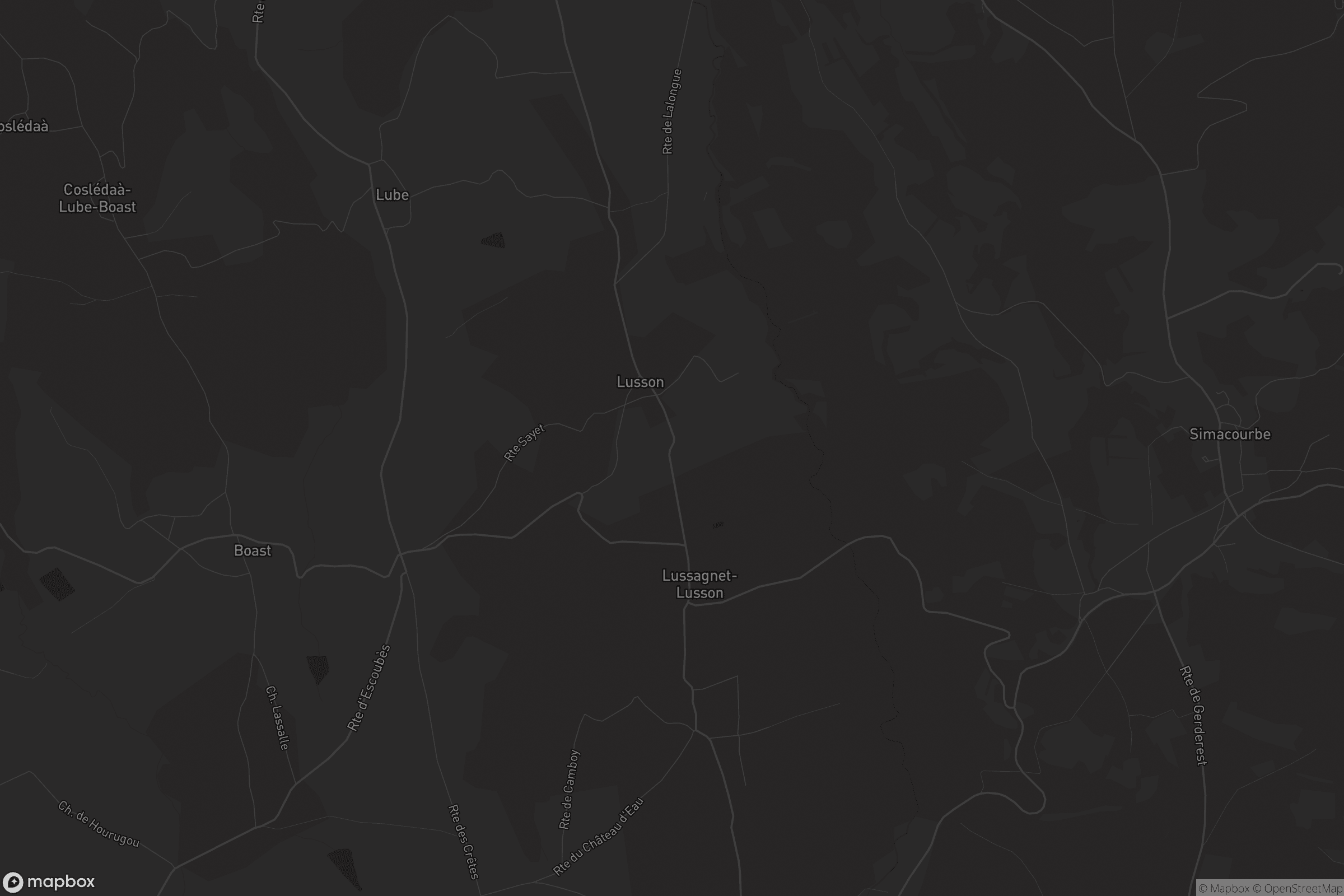 Carte de Lussagnet-Lusson