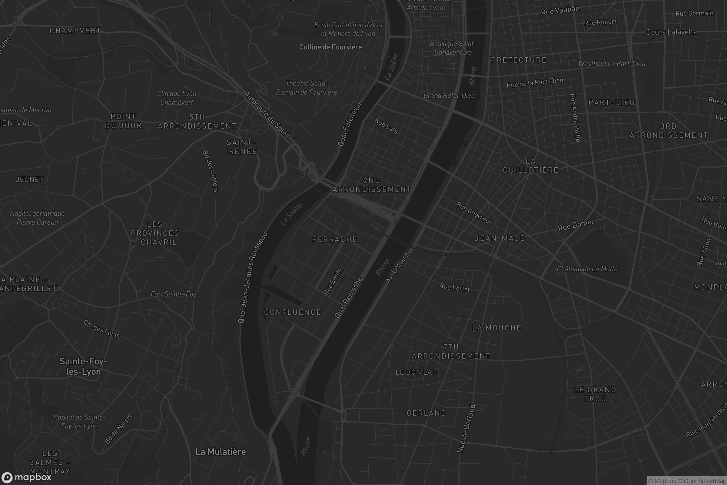 Carte de Lyon 2e Arrondissement