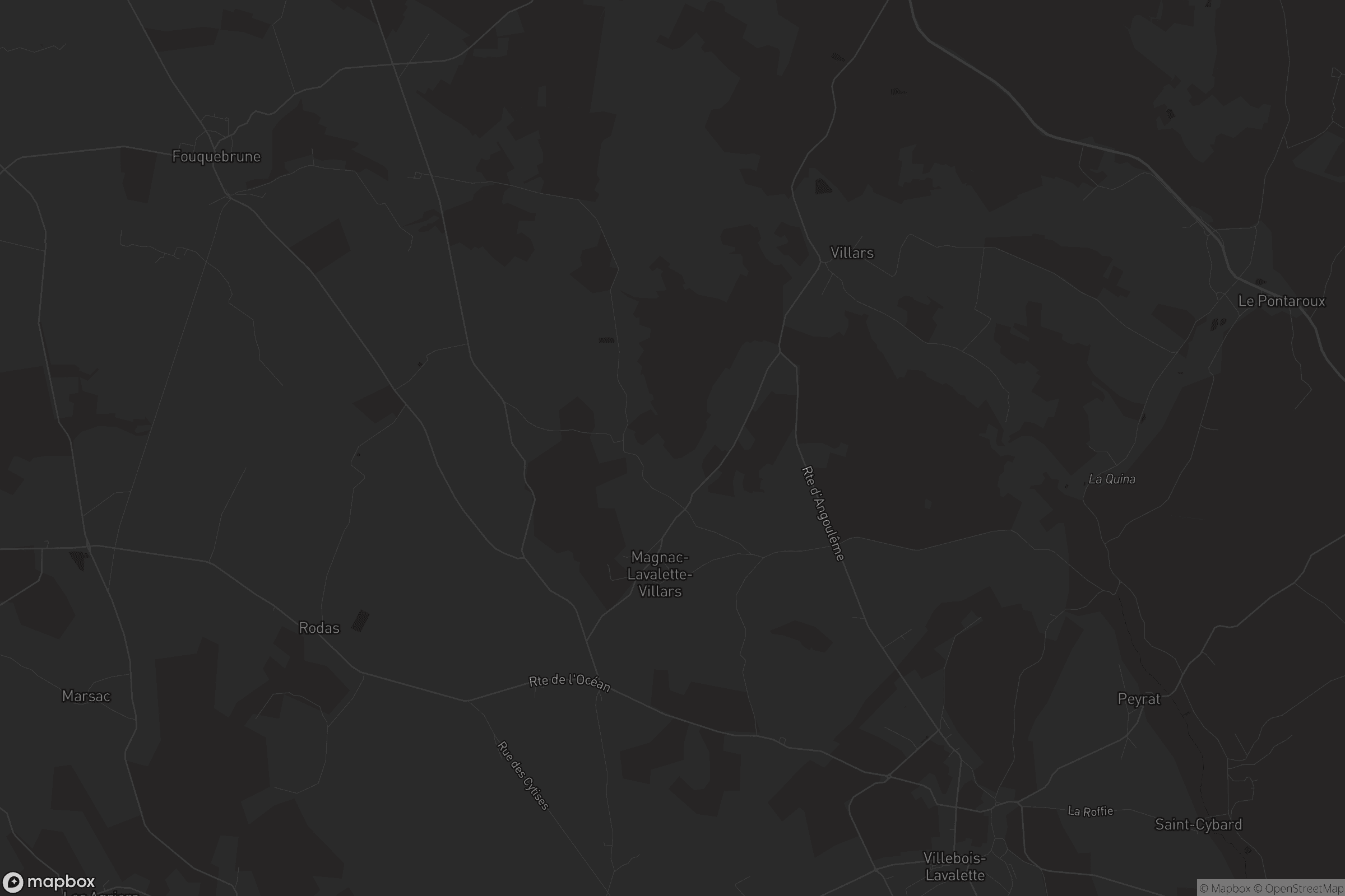 Carte de Magnac-Lavalette-Villars