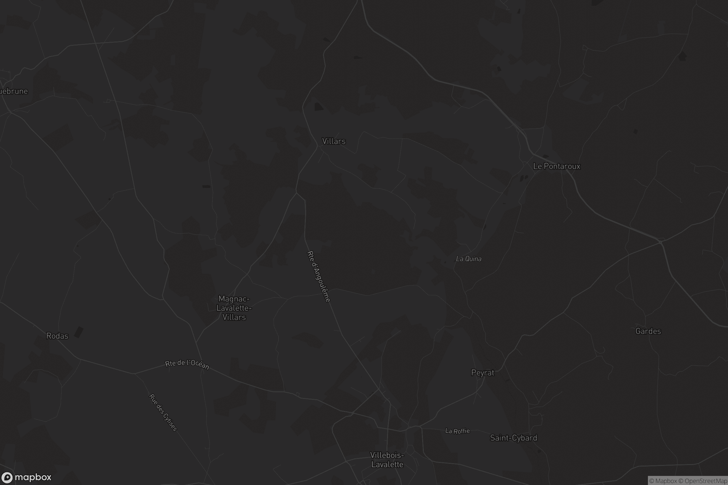 Carte de Magnac-lès-Gardes