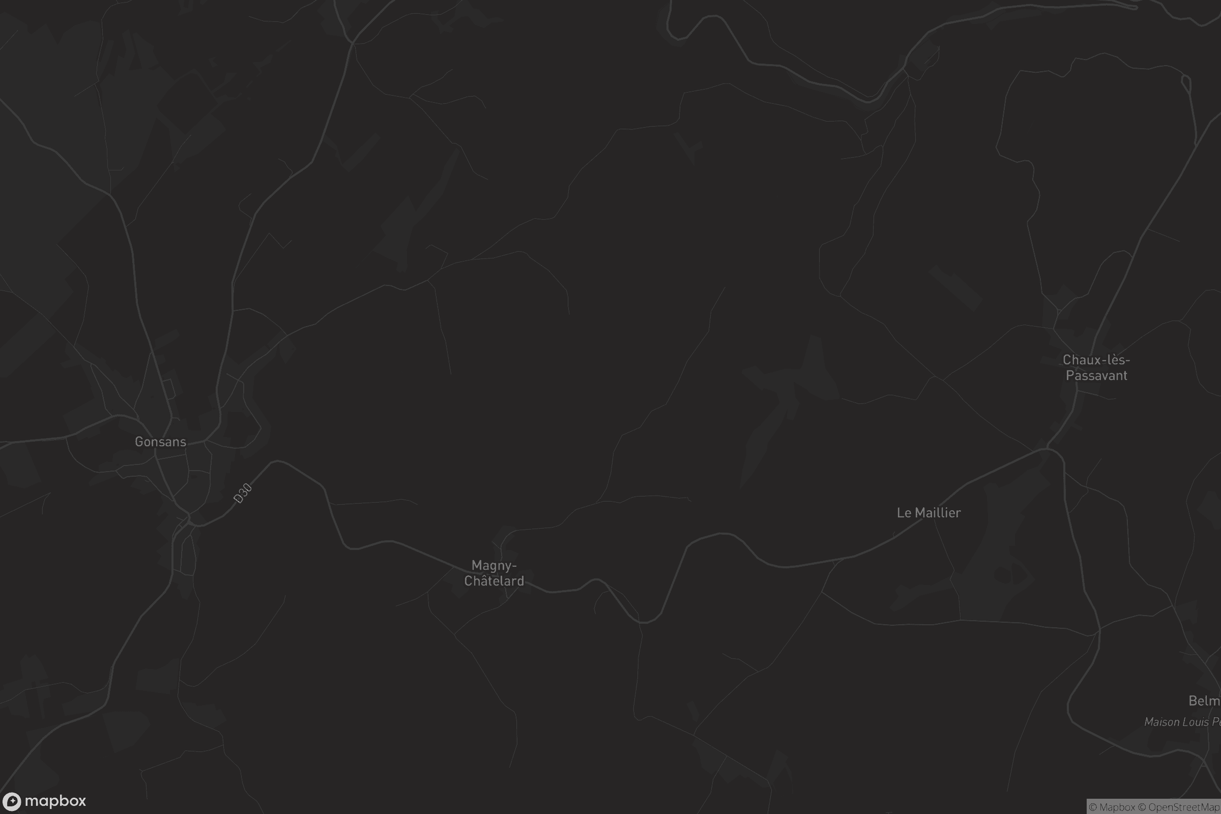 Carte de Magny-Châtelard