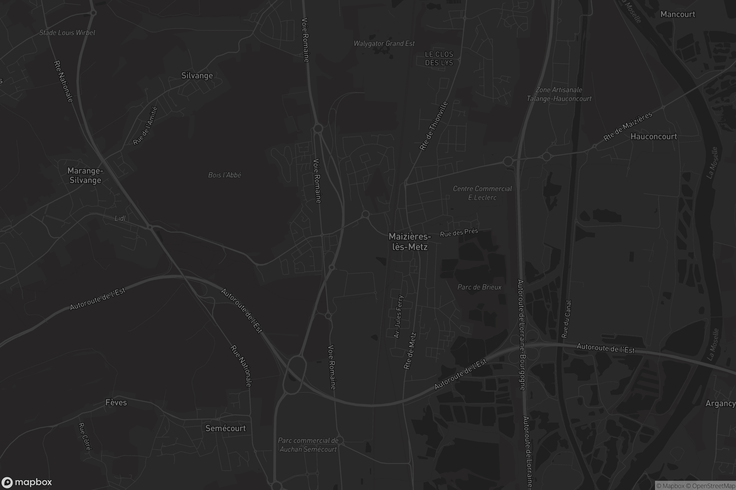 Carte de Maizières-lès-Metz