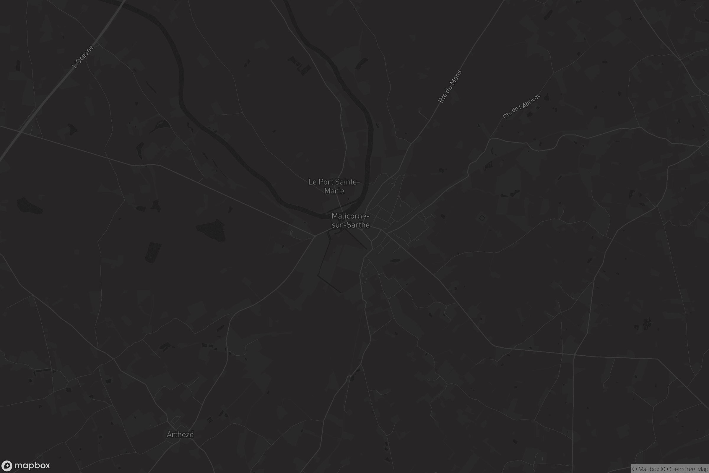 Carte de Malicorne-sur-Sarthe