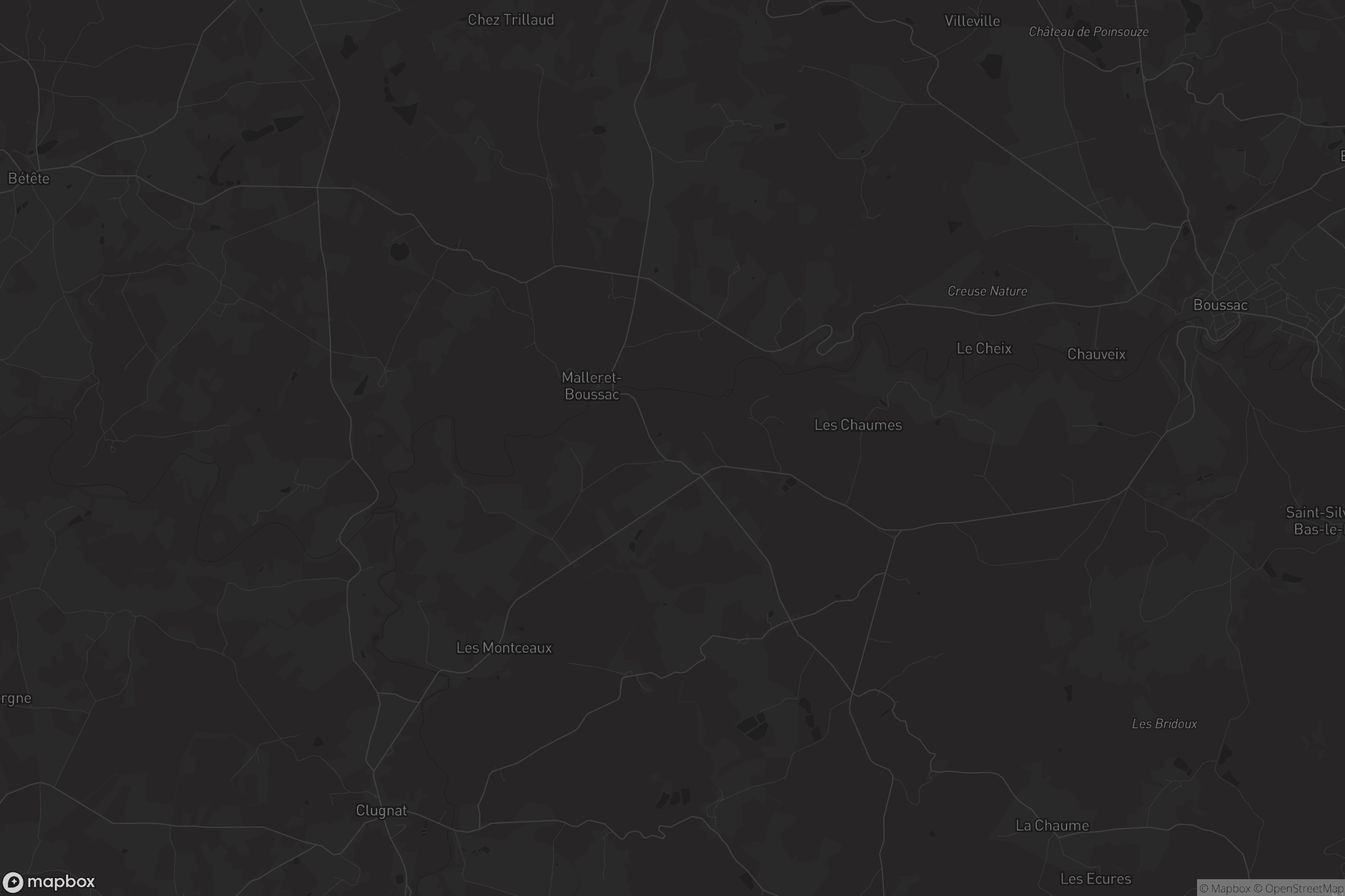 Carte de Malleret-Boussac