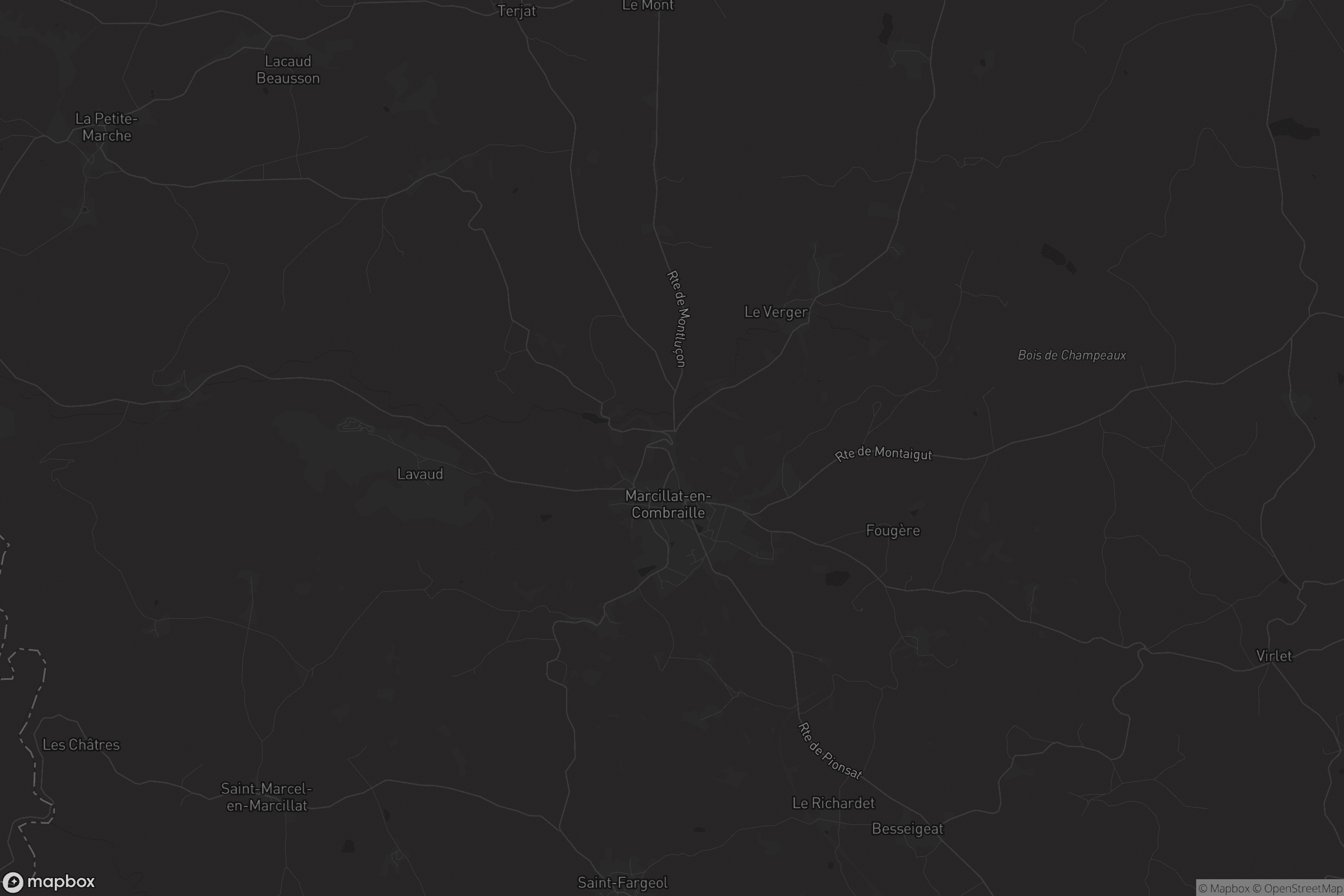 Carte de Marcillat-en-Combraille