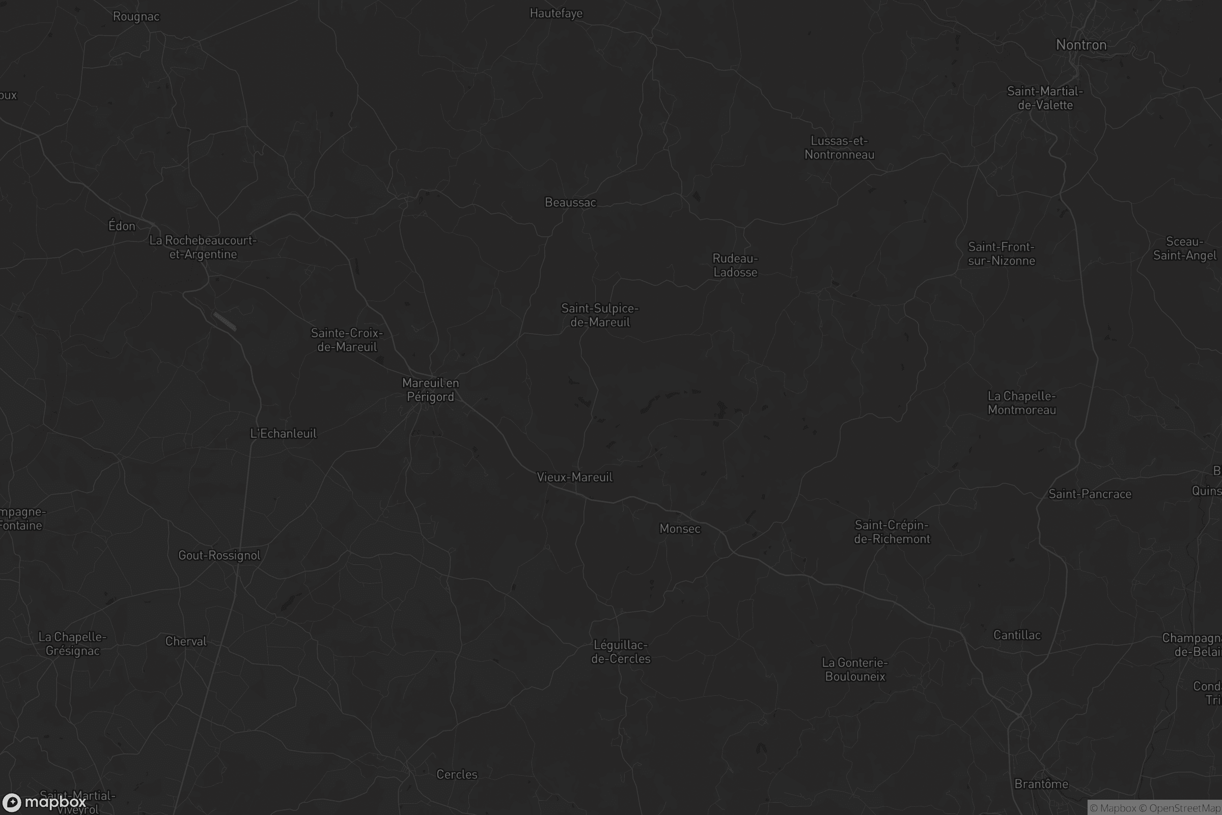 Carte de Mareuil en Périgord