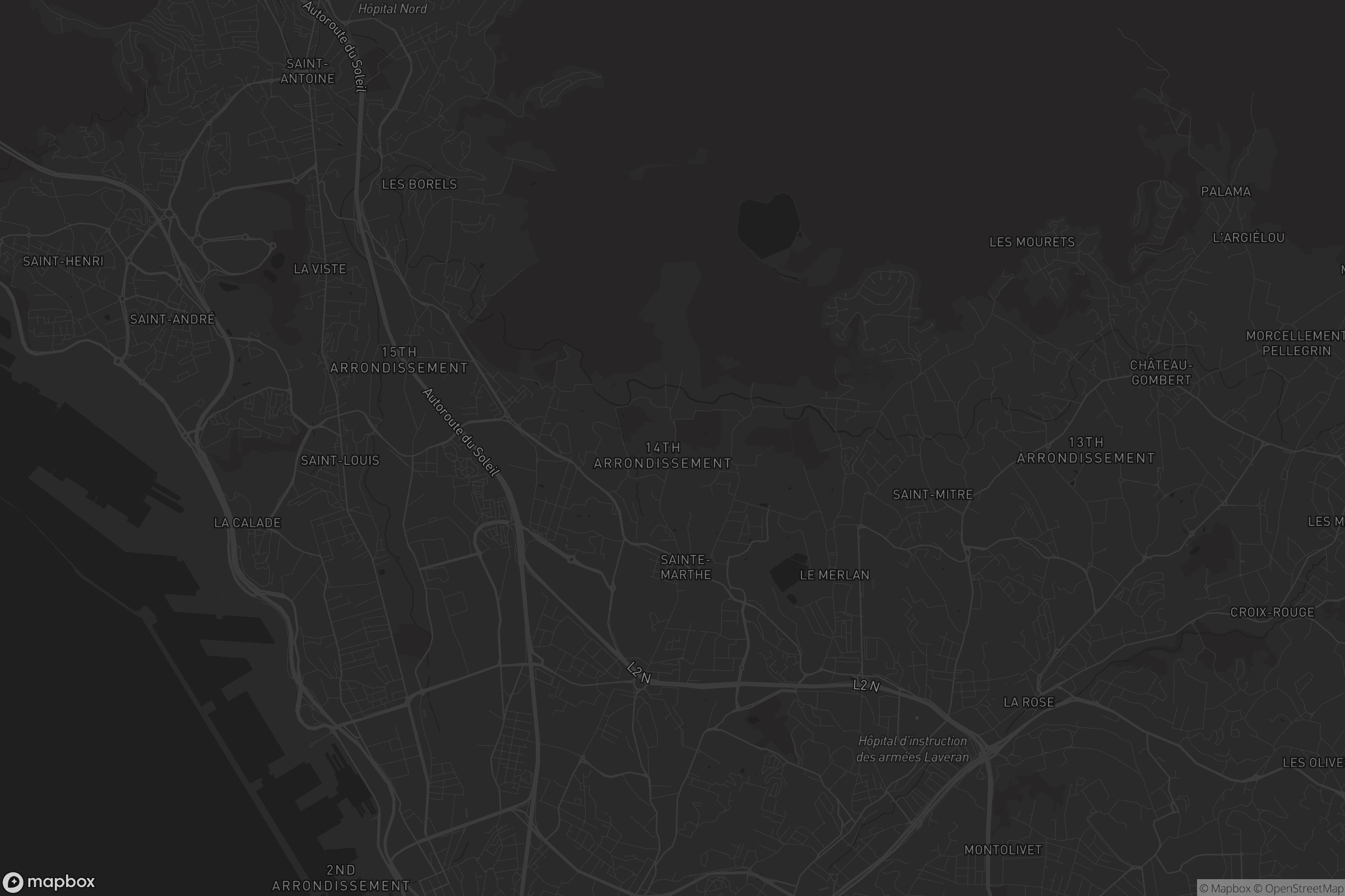 Carte de Marseille 14e Arrondissement