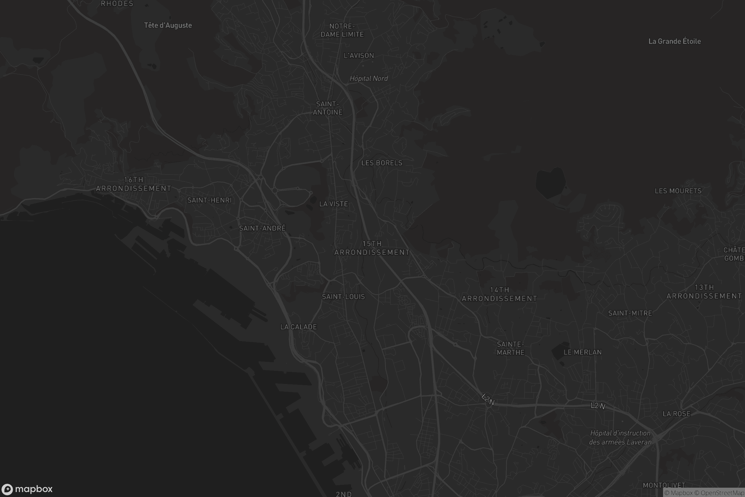 Carte de Marseille 15e Arrondissement