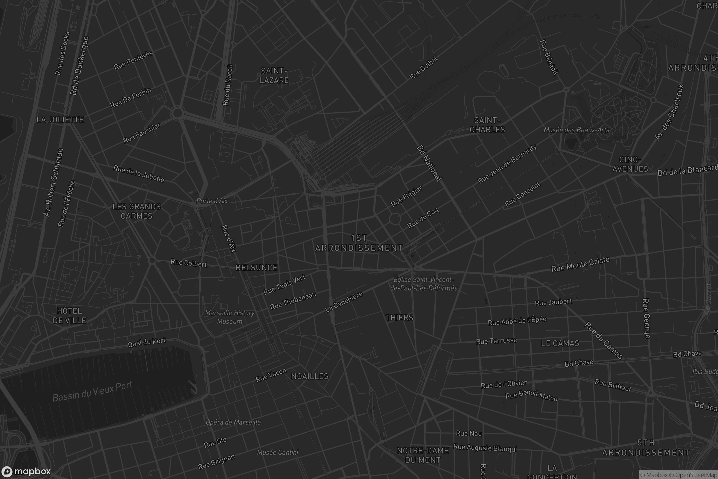 Carte de Marseille 1er Arrondissement