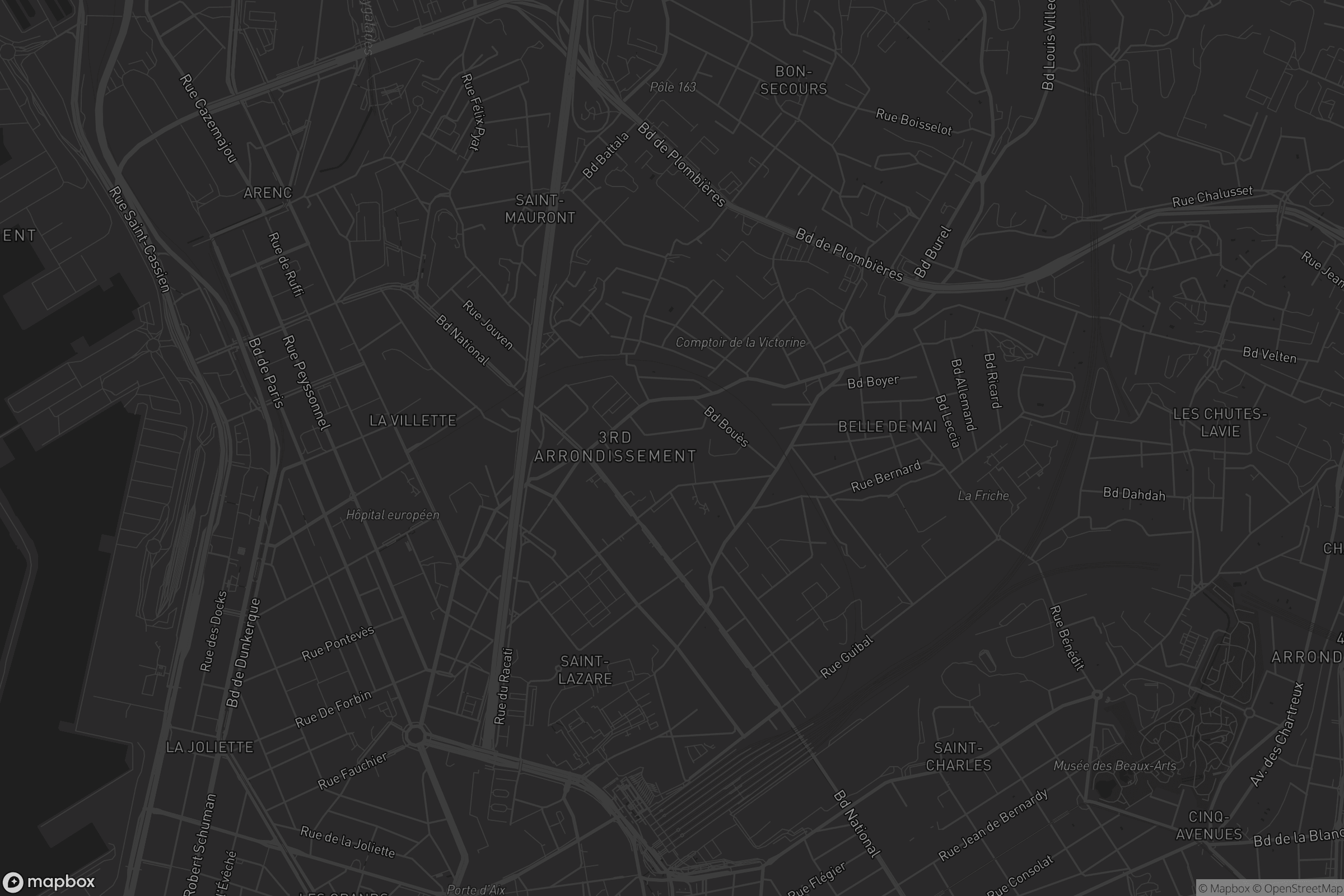 Carte de Marseille 3e Arrondissement