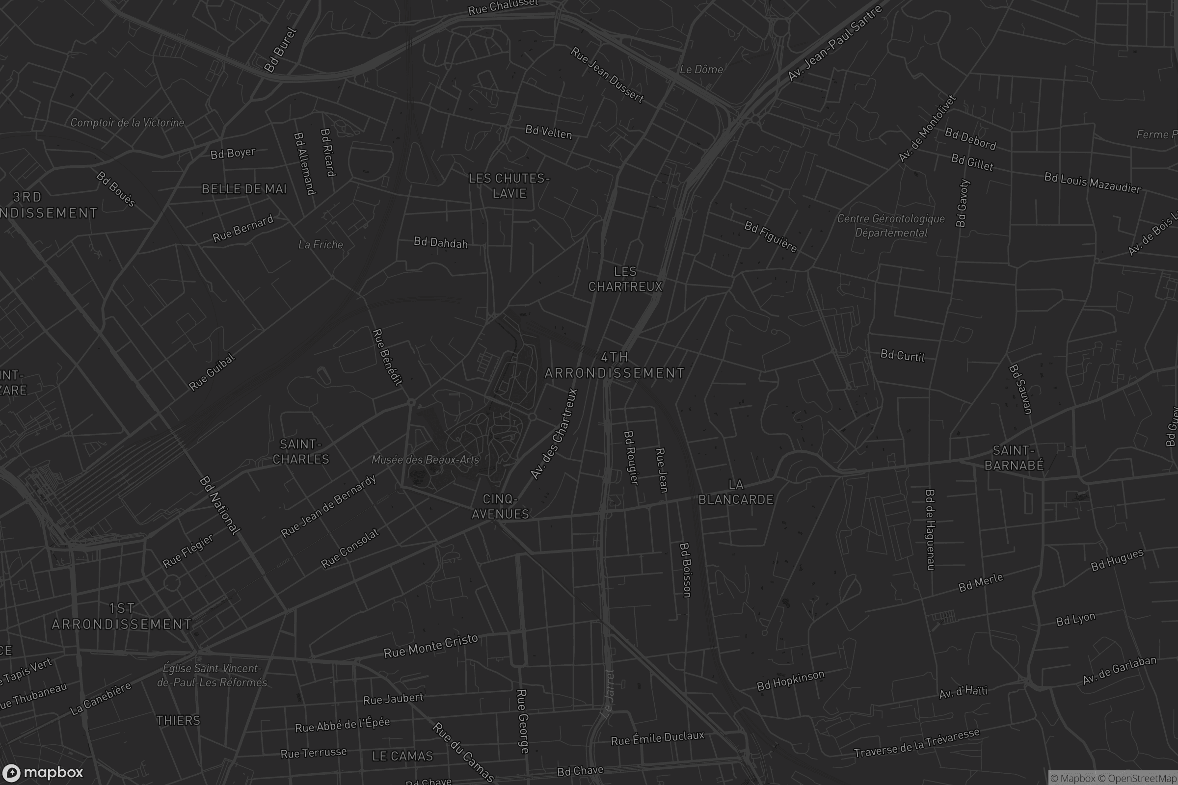 Carte de Marseille 4e Arrondissement