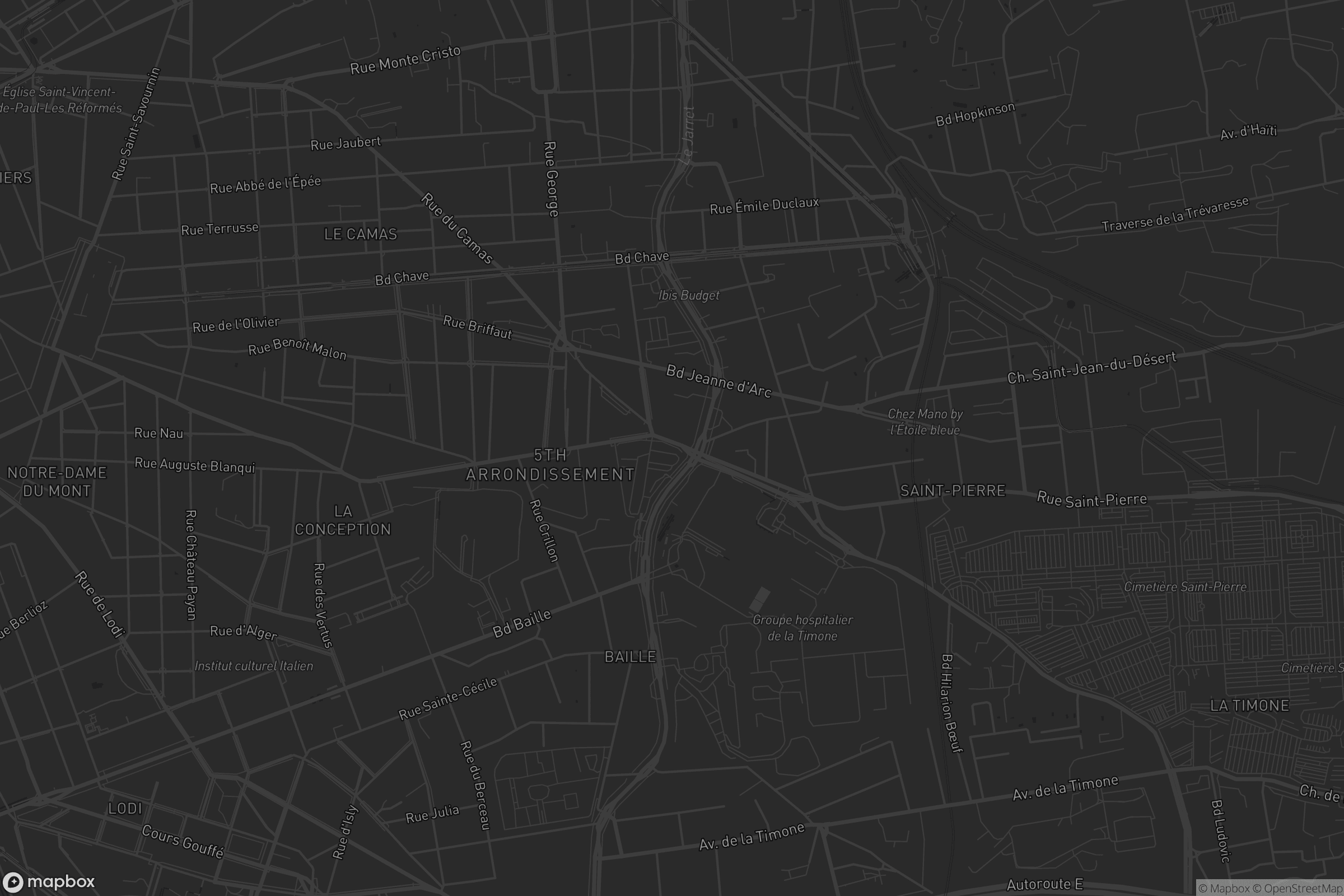 Carte de Marseille 5e Arrondissement