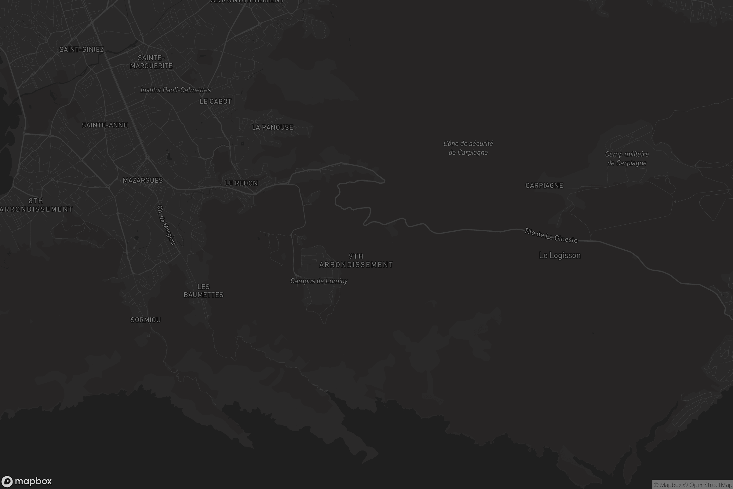 Carte de Marseille 9e Arrondissement