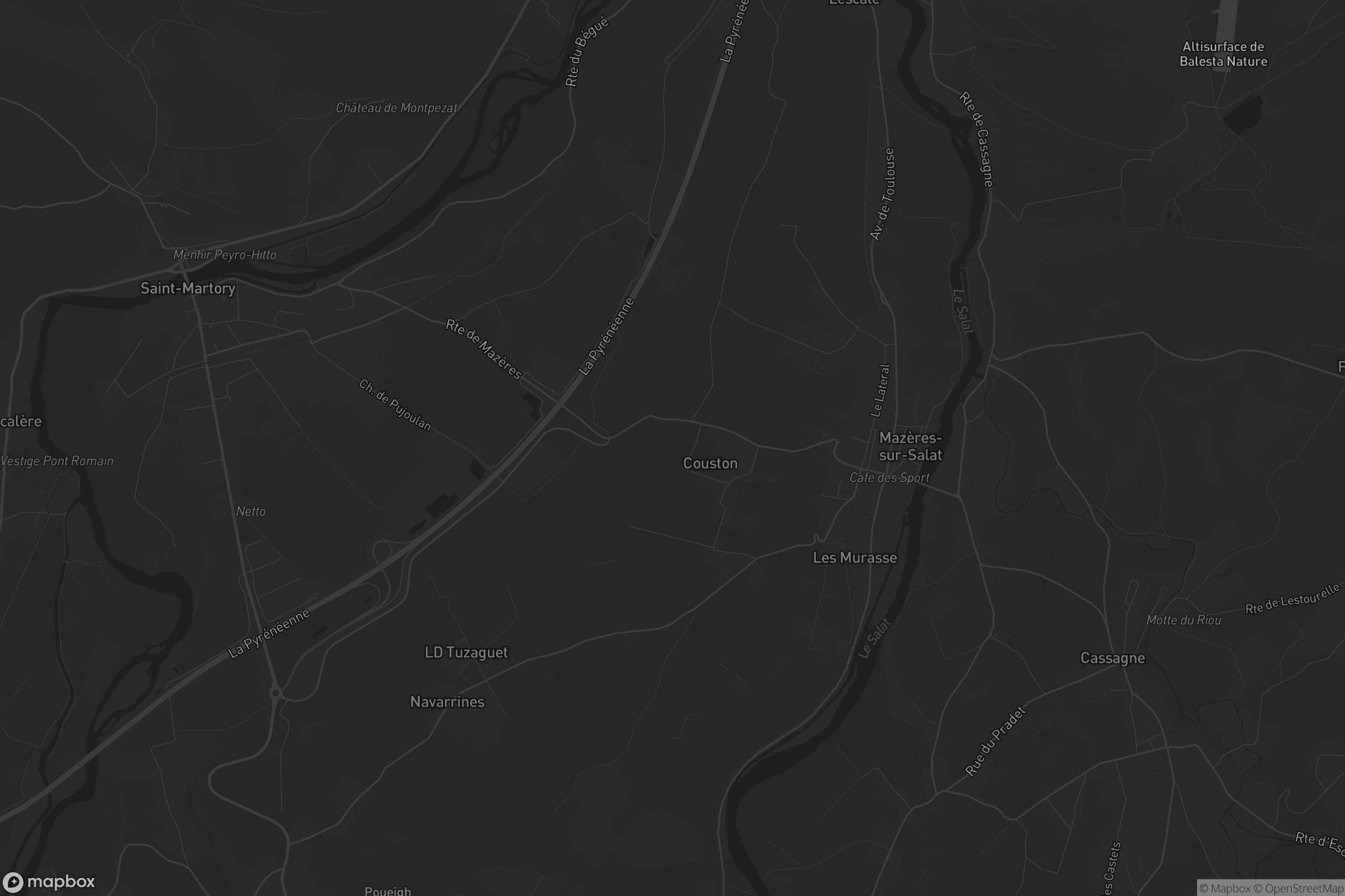Carte de Mazères-sur-Salat