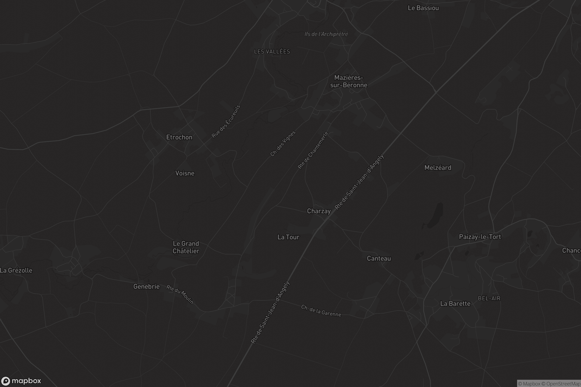 Carte de Mazières-sur-Béronne