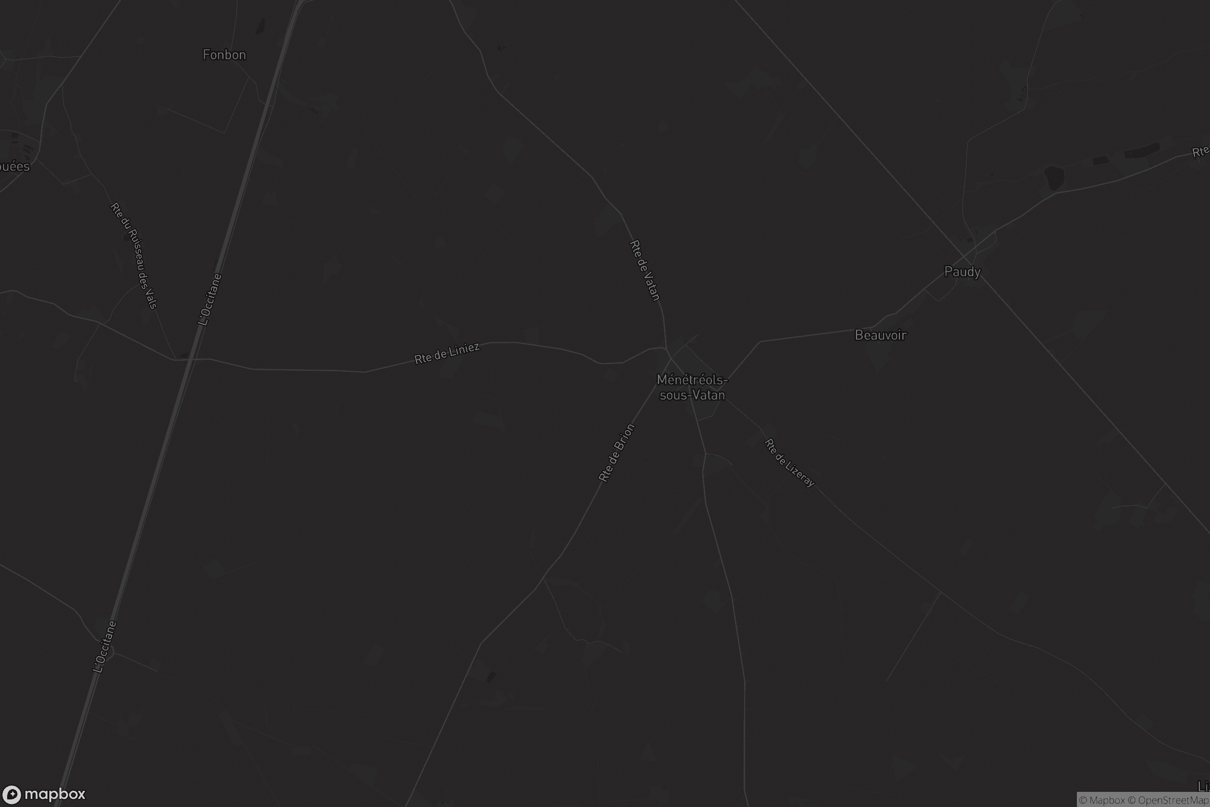 Carte de Ménétréols-sous-Vatan