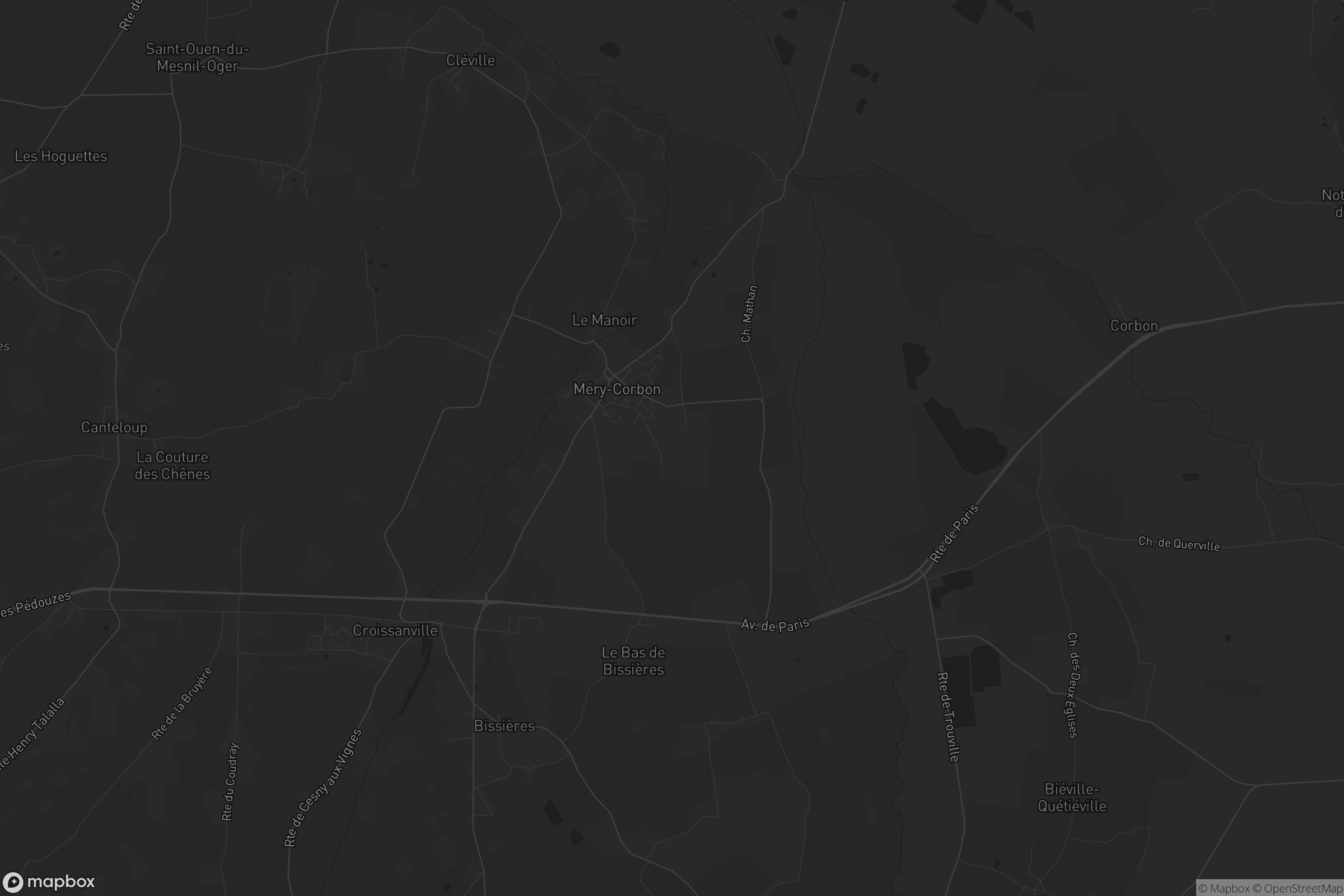 Carte de Méry-Bissières-en-Auge