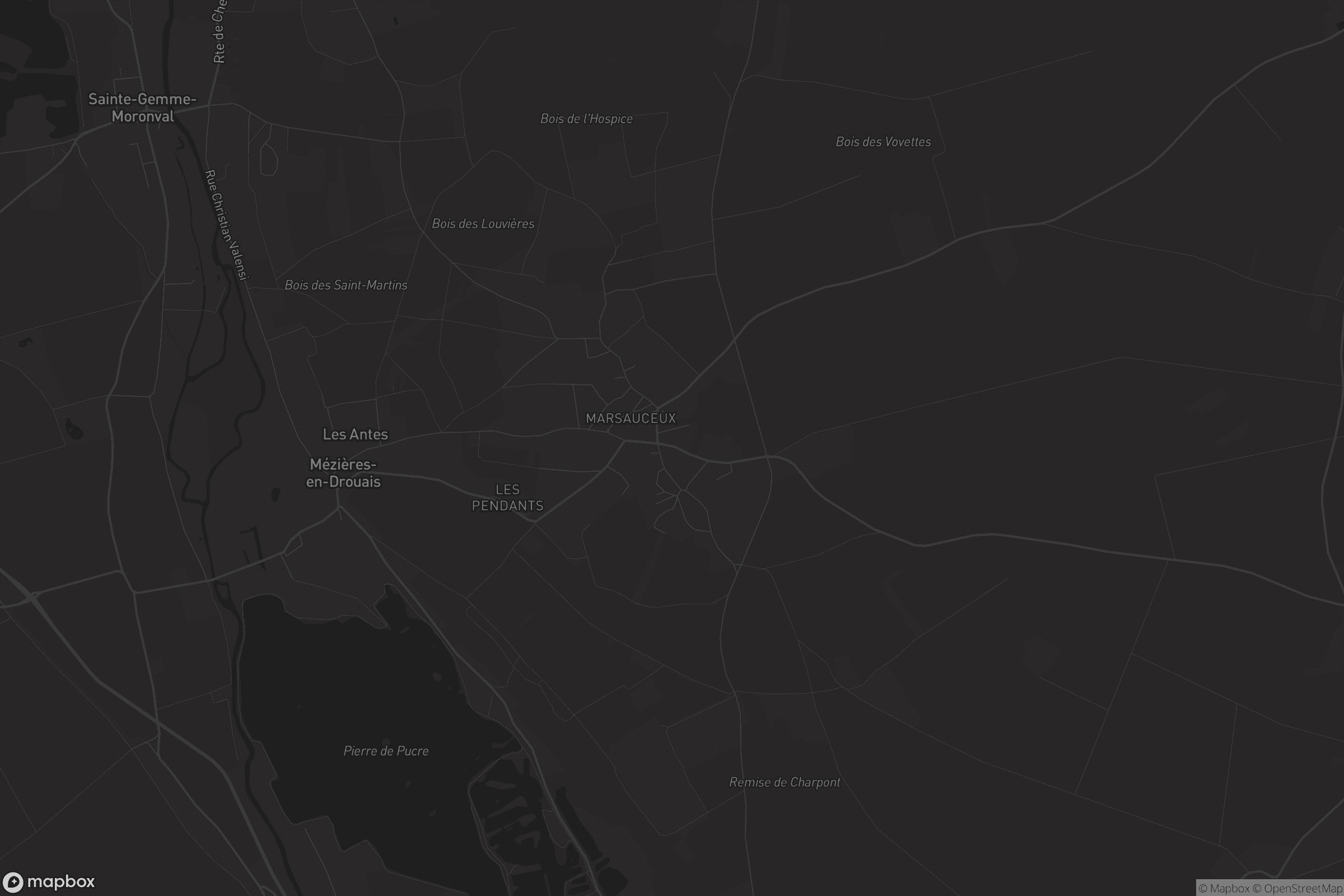 Carte de Mézières-en-Drouais