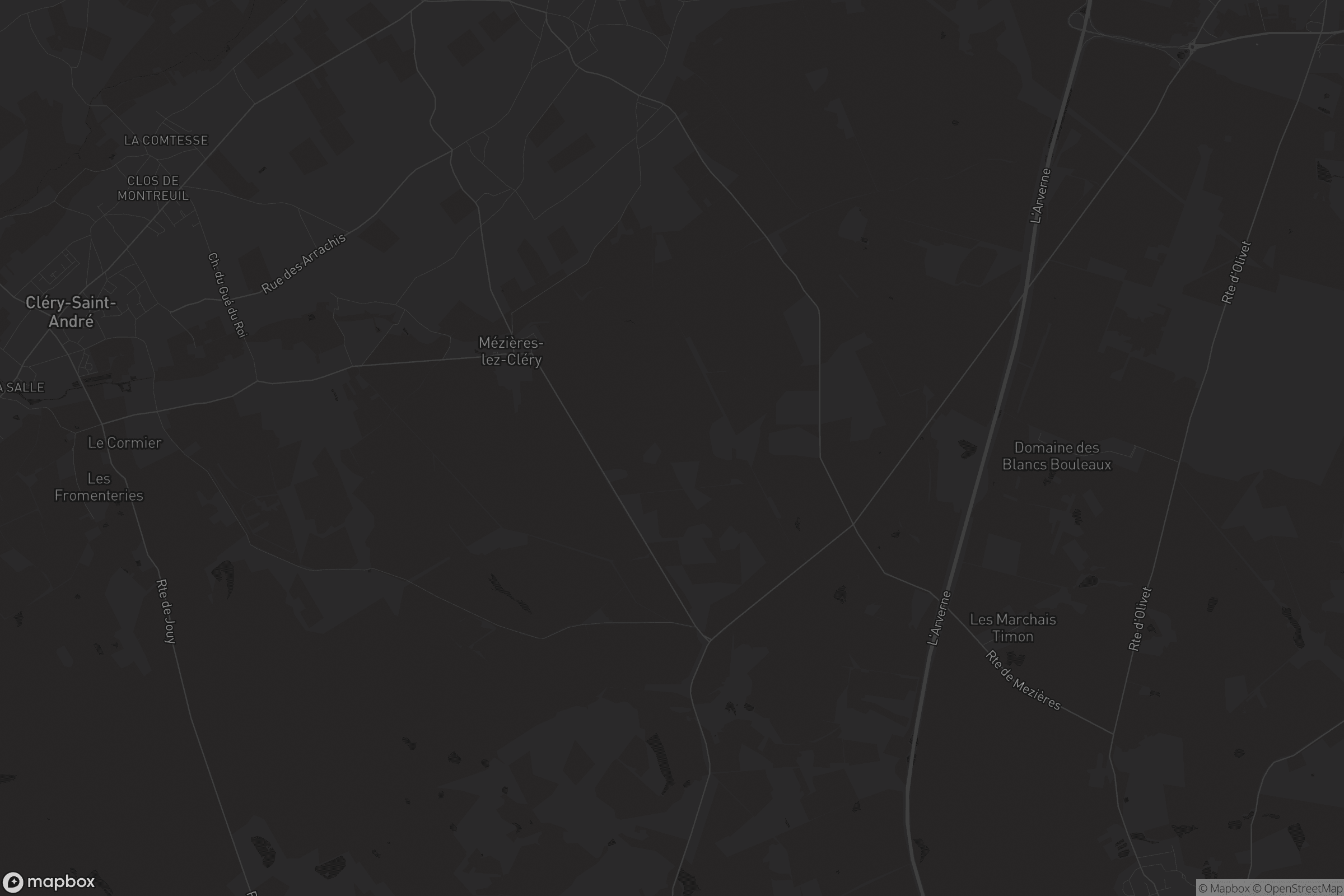 Carte de Mézières-lez-Cléry
