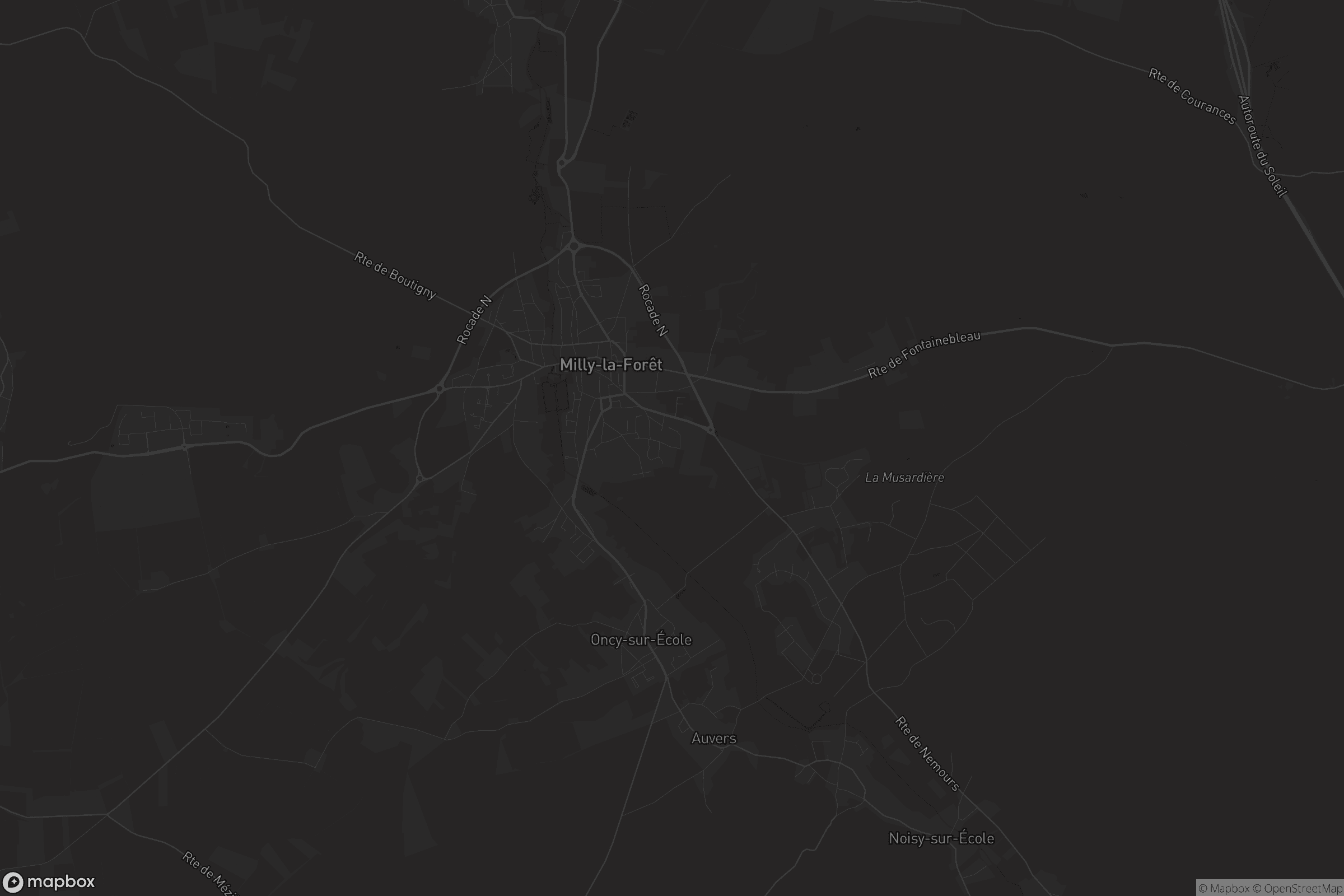 Carte de Milly-la-Forêt