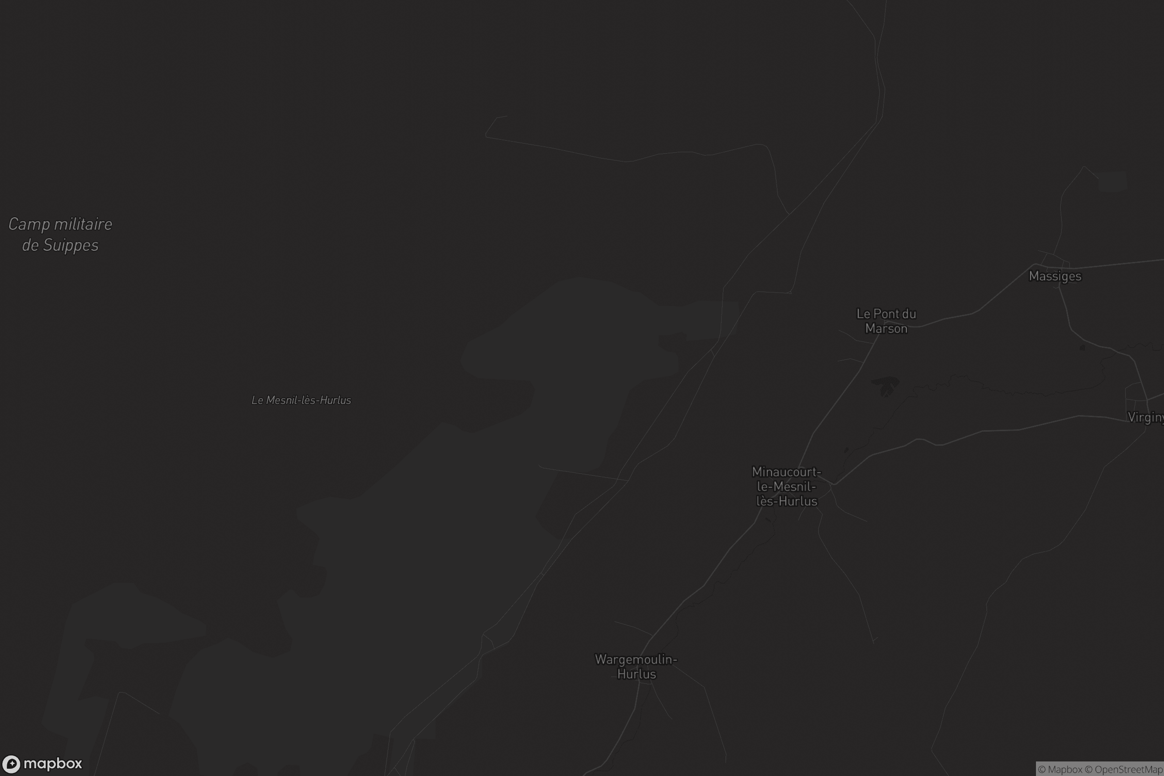 Carte de Minaucourt-le-Mesnil-lès-Hurlus