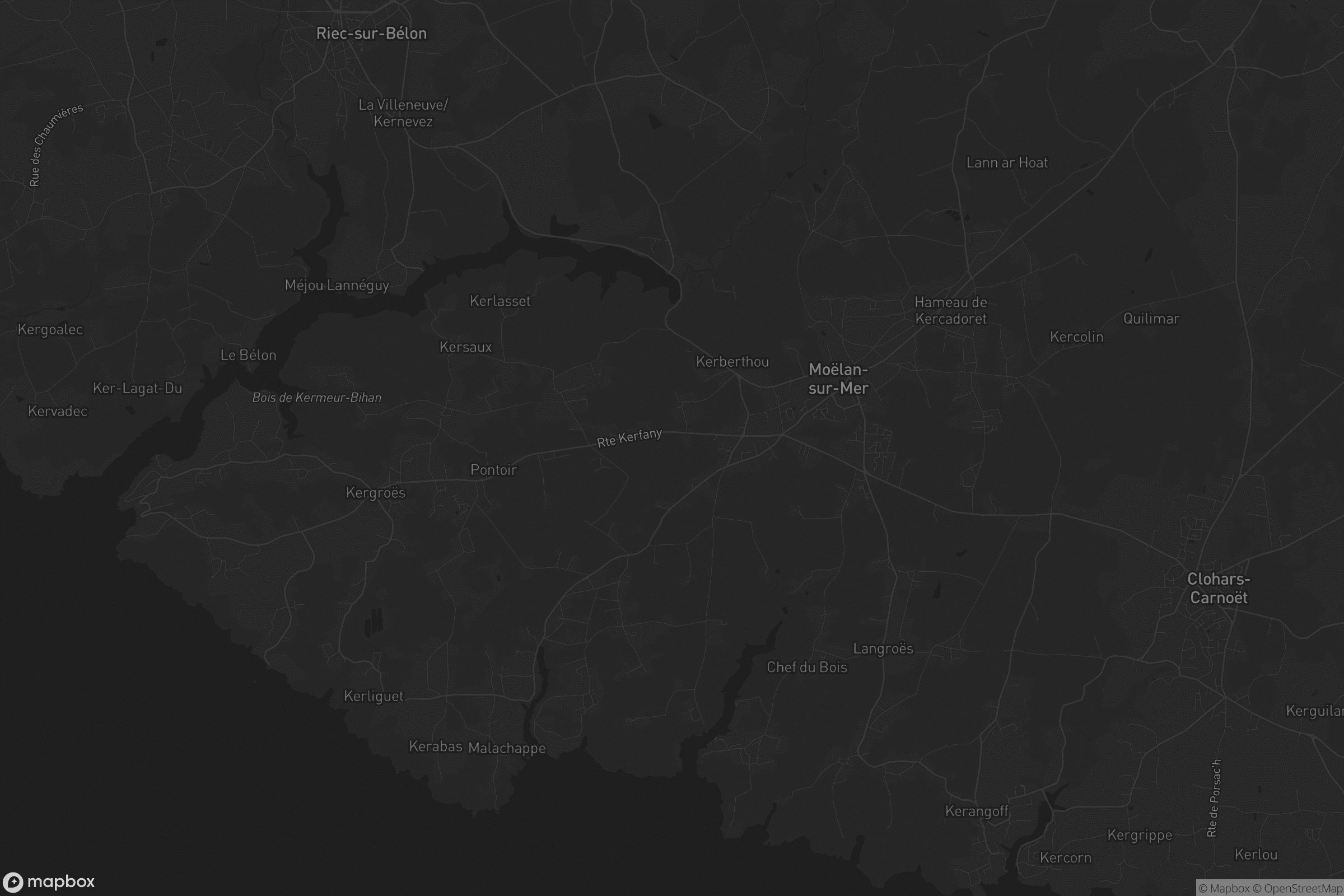 Carte de Moëlan-sur-Mer