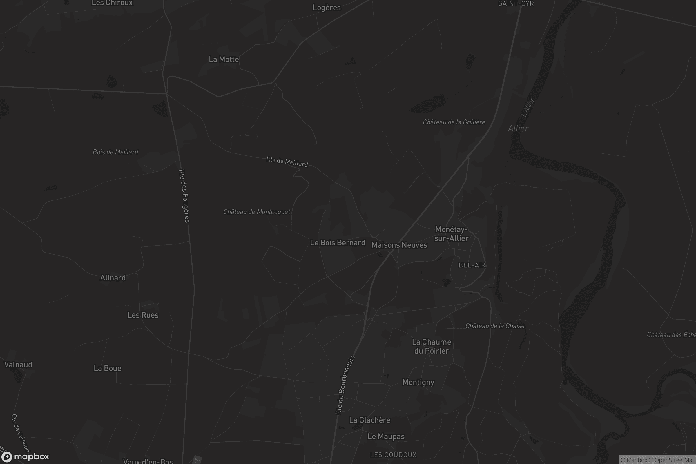 Carte de Monétay-sur-Allier