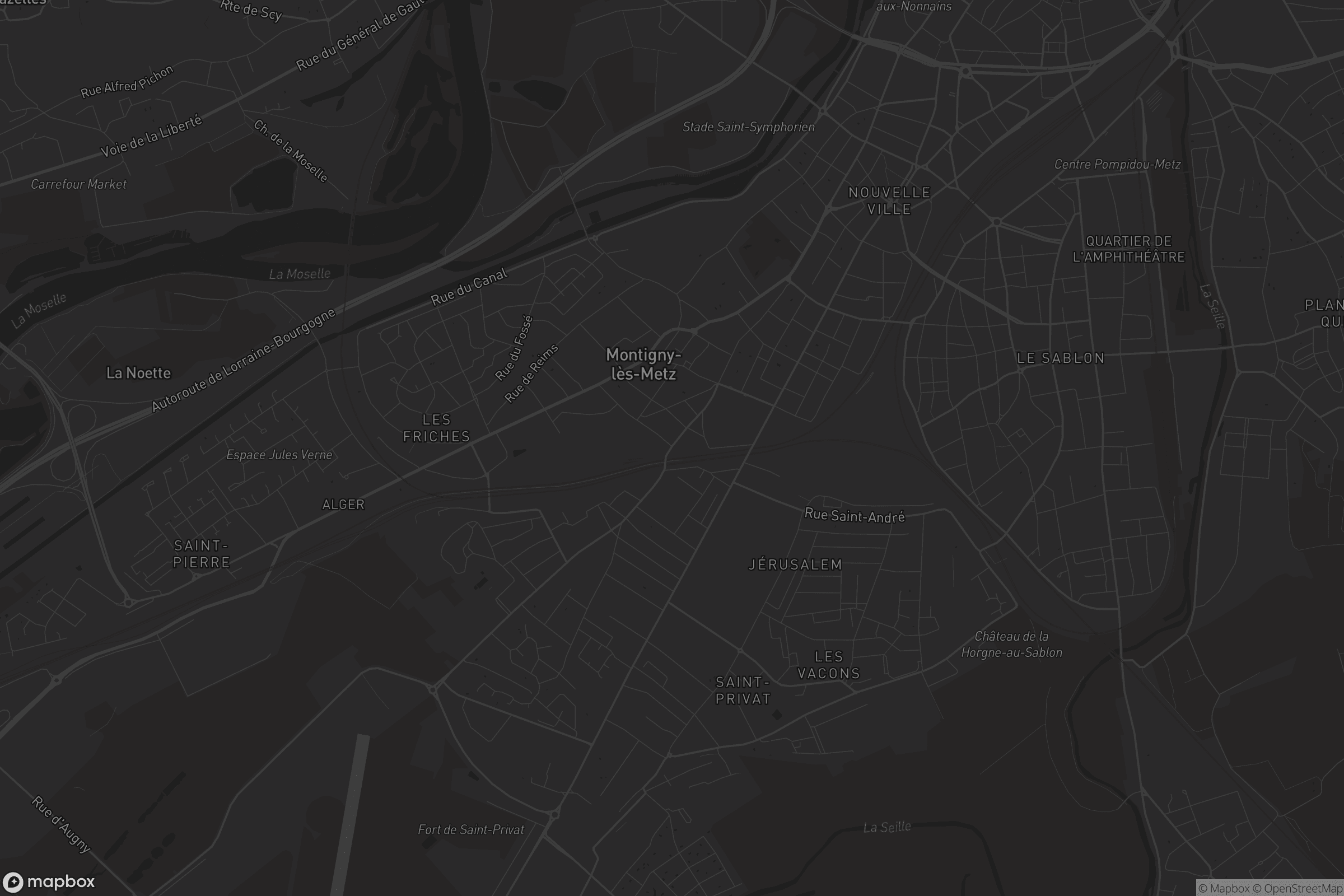 Carte de Montigny-lès-Metz