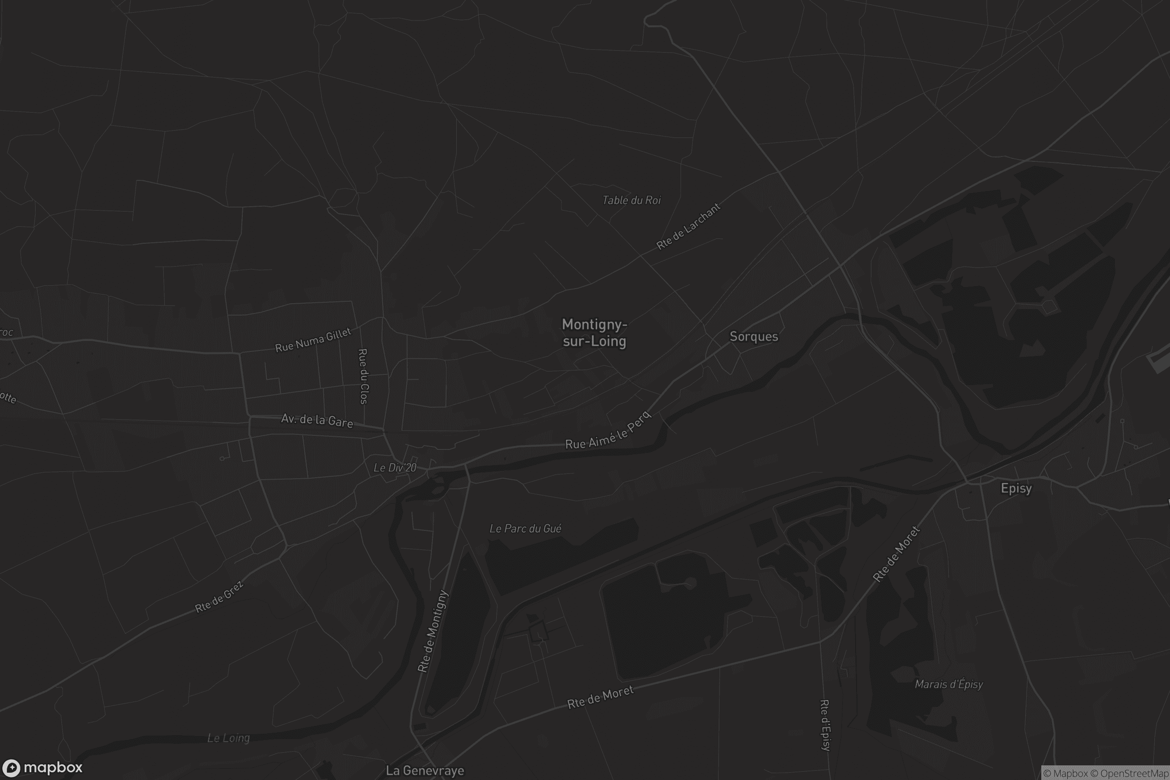 Carte de Montigny-sur-Loing