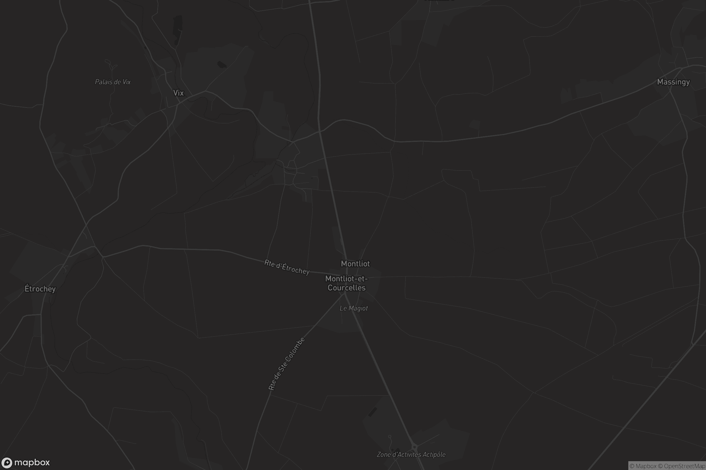 Carte de Montliot-et-Courcelles