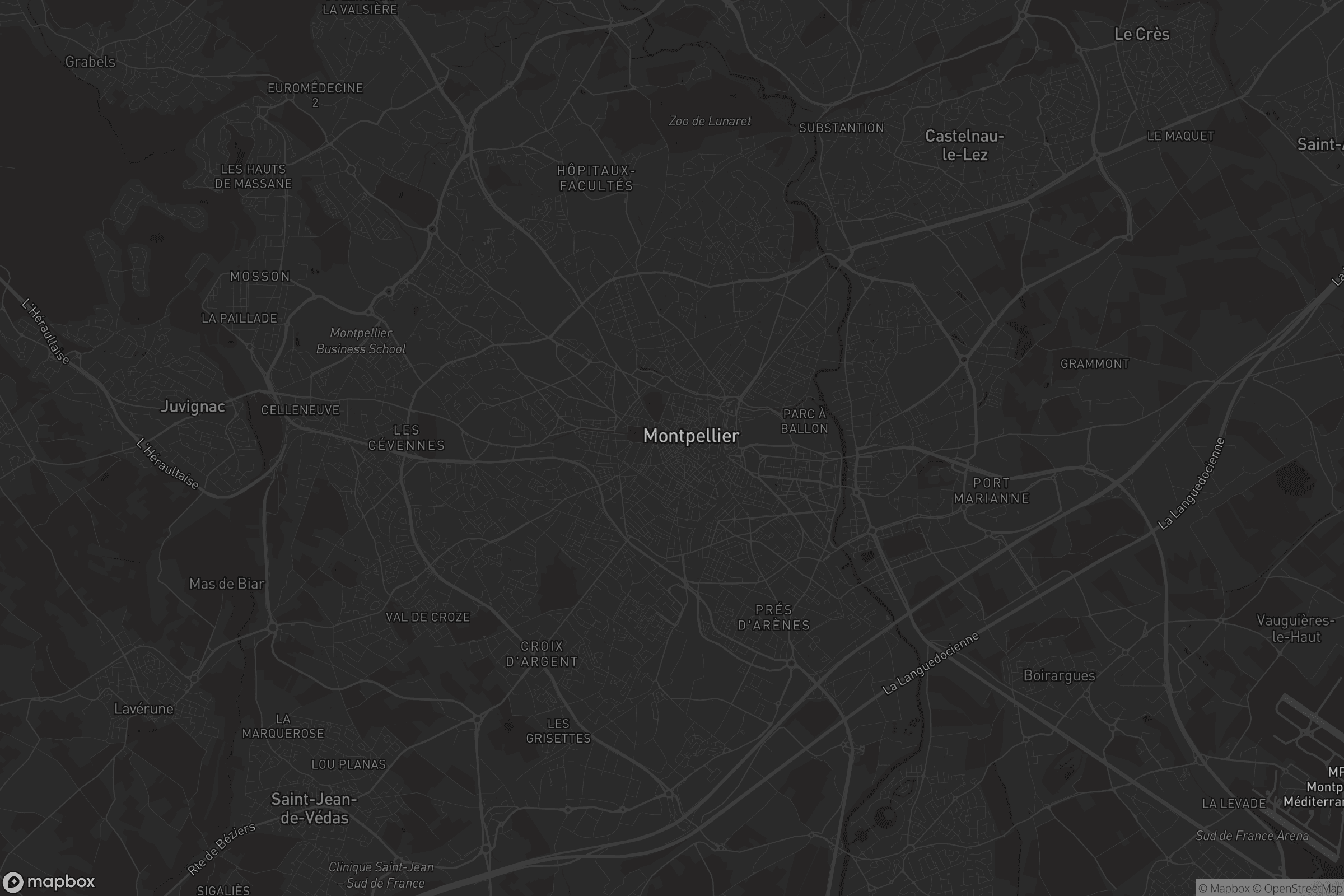 Carte de Montpellier