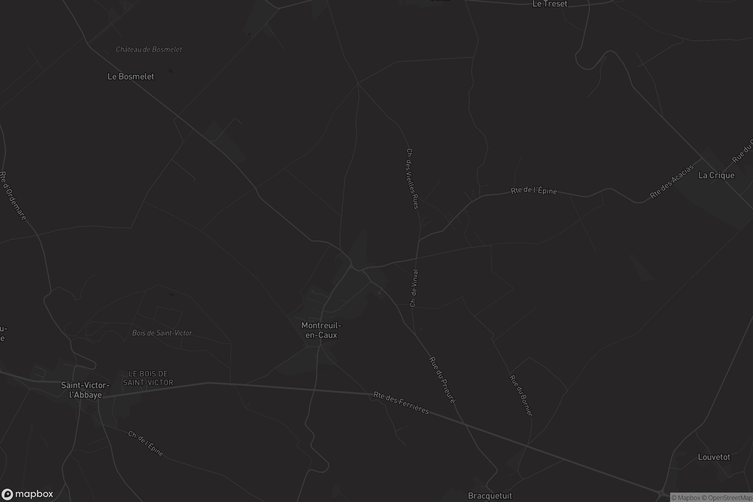 Carte de Montreuil-en-Caux